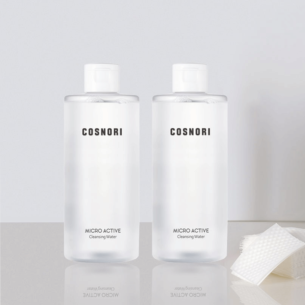 COSNORI Micro Active Cleansing Water 300ml - Gentle Facial Cleanser for All Skin Types | Perfect for Daily Makeup Removal & Skin Refreshment
