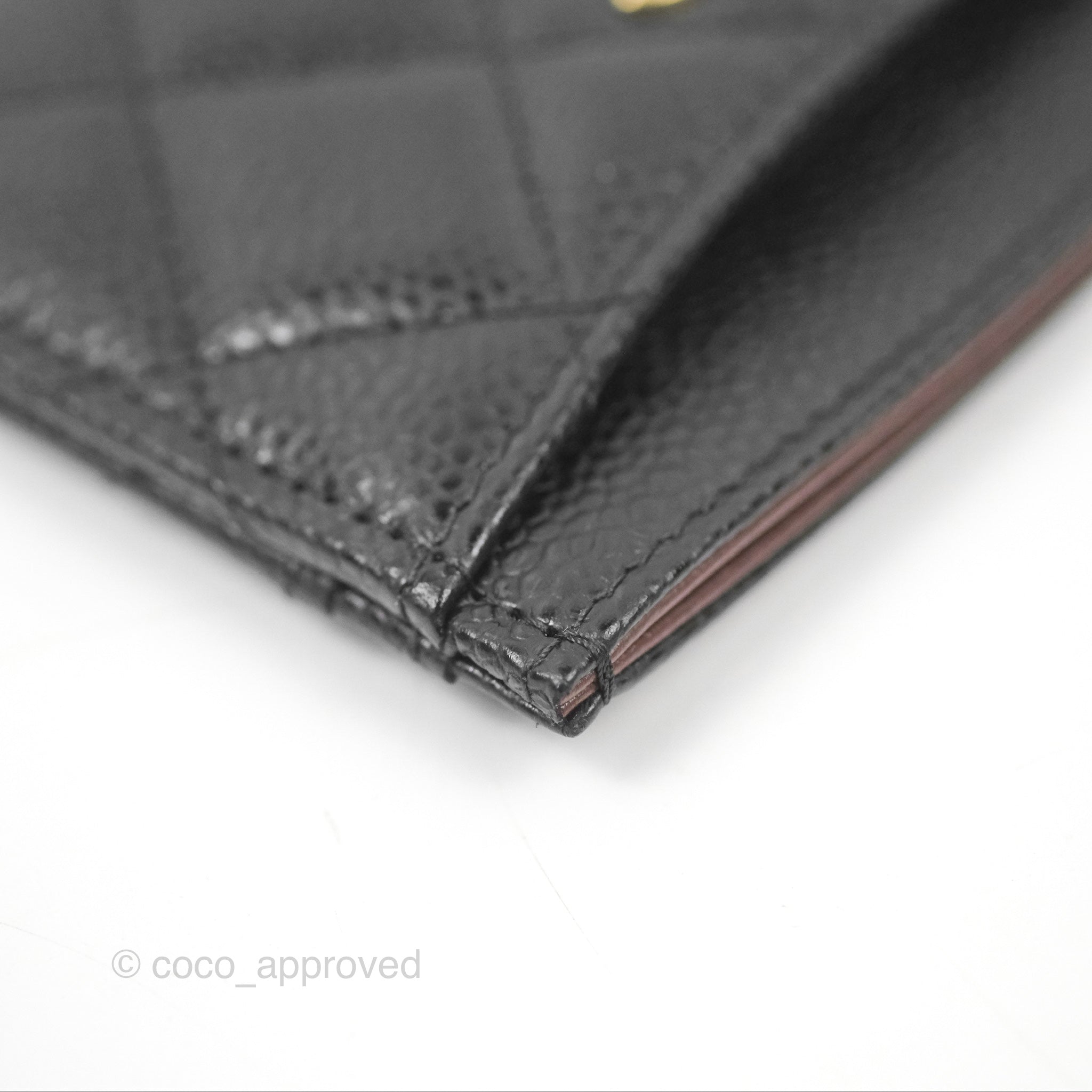 Chanel Classic Flat Card Holder Wallet - Black Caviar Leather with Gold Hardware - Perfect for Everyday Use & Gift Giving