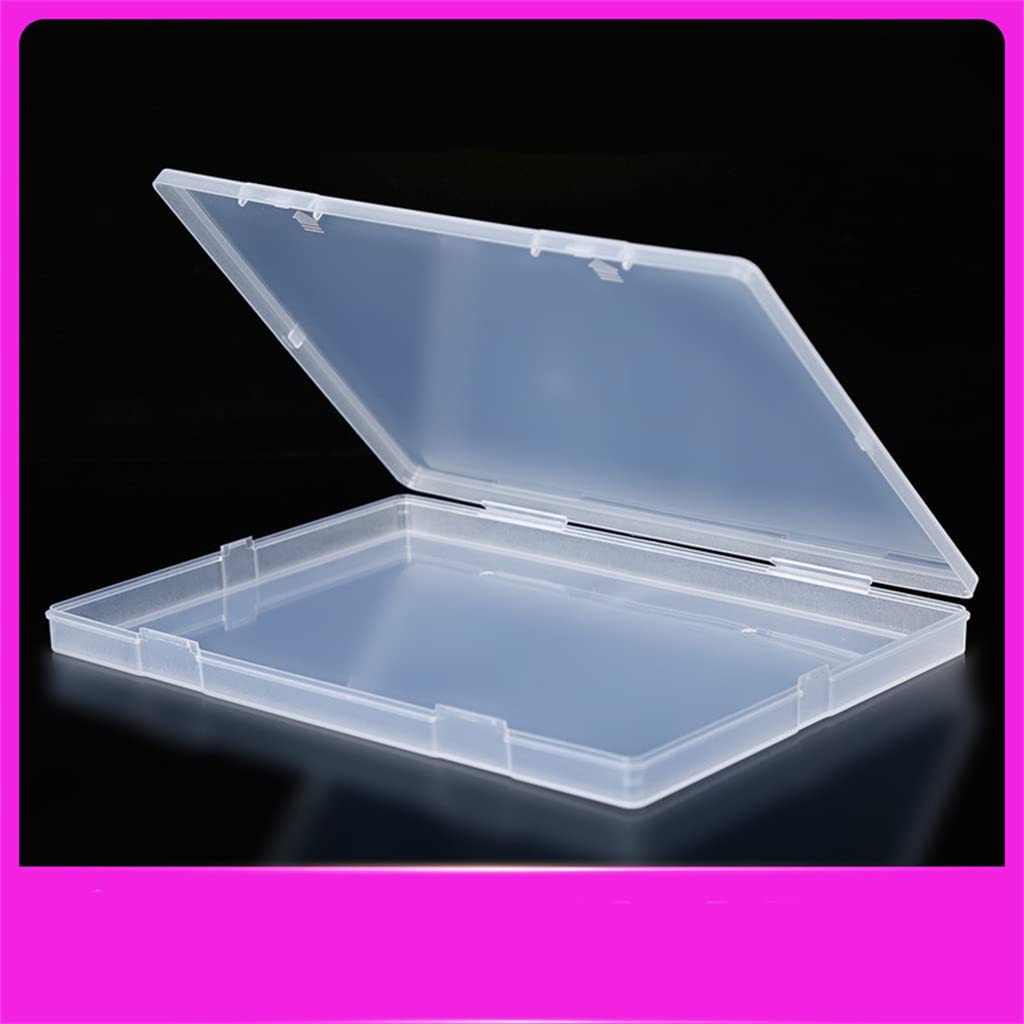 Clear Plastic Storage Box with Hinged Lid - A5 Size Office Organizer for Documents, Stationery & Supplies | Perfect for Desk Organization, Home Office & School Use