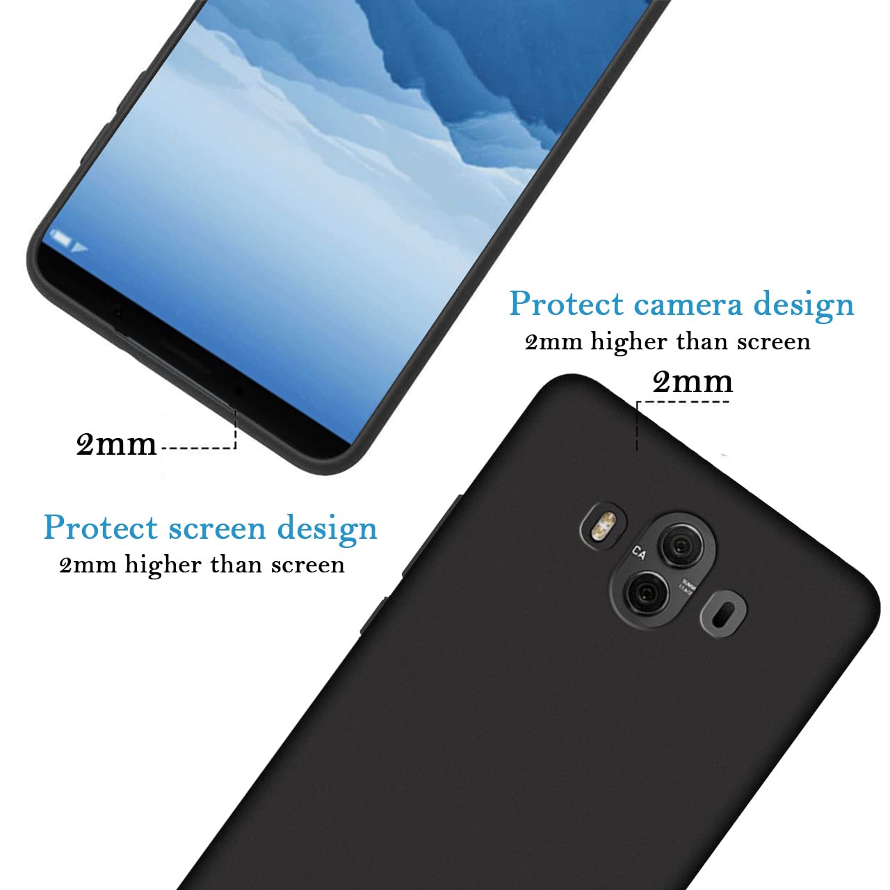 Custom Huawei Mate 10 Phone Case - Personalized Photo/Text/Name Design - Anti-Scratch Soft TPU Protective Cover (Black) - Perfect Gift for Birthday, Anniversary & Daily Protection