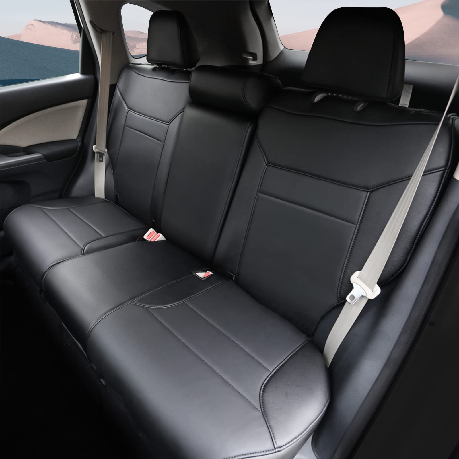 Premium Black Car Seat Covers Full Set for Honda CRV 2015-2016 Models | Waterproof & Durable CR-V Seat Protectors | Perfect for Daily Commute, Road Trips & Pet Protection