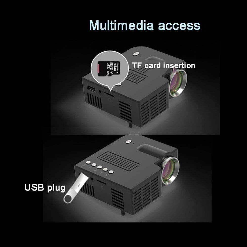 XIXIDIAN Mini Projector - Portable HD 1080P Projector with Wireless Screen Mirroring, Home Theater & Surround Sound Connectivity | Perfect for Movie Nights, Gaming & Outdoor Entertainment