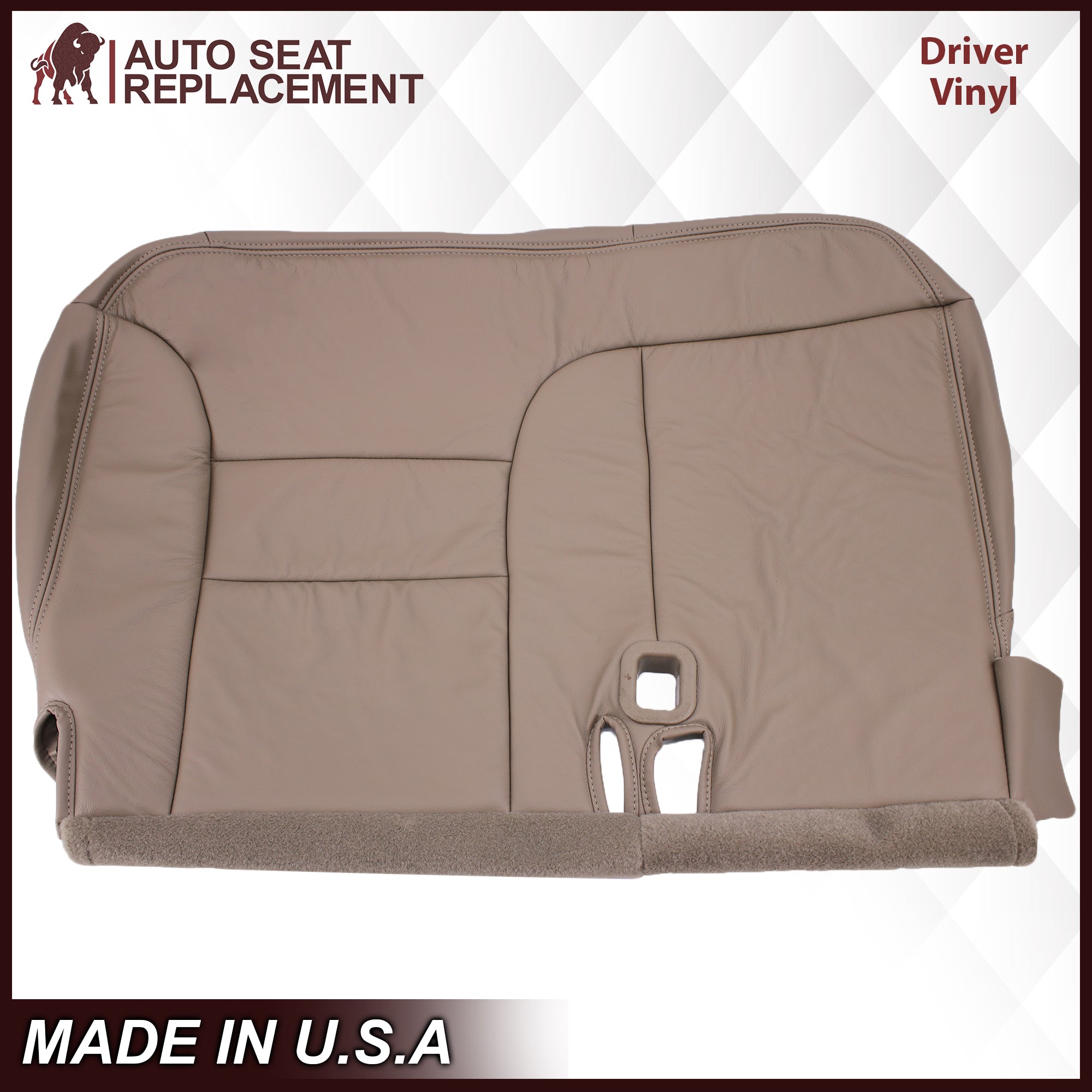 1995-1999 GMC Yukon & Sierra Custom Fit Tan Seat Covers - 60/40 Bench Bottom Replacement - Durable Car Interior Accessories for Off-Roading & Daily Commute