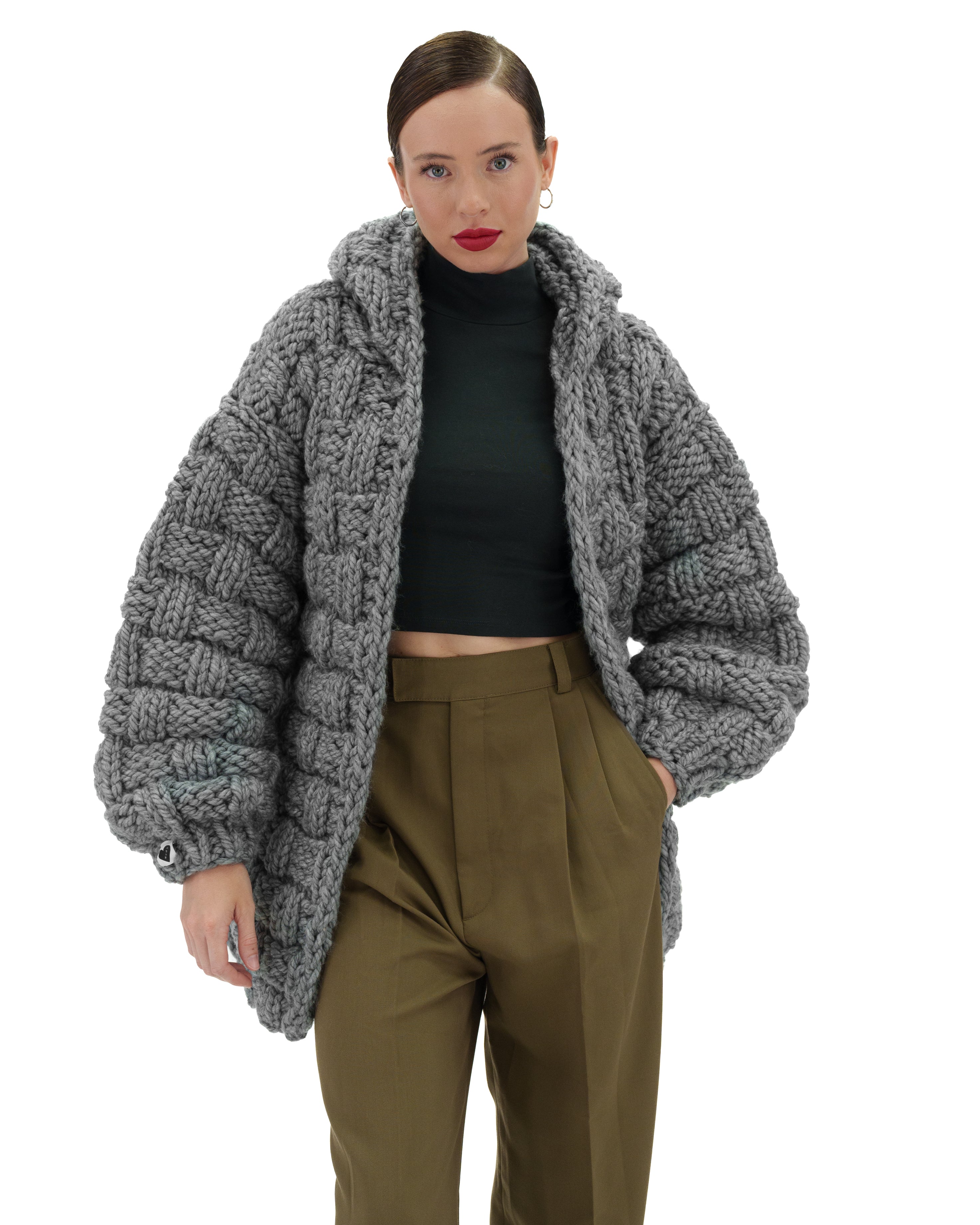 Women's Straw Hooded Cardigan - Lightweight Knit Sweater for Fall & Winter | Cozy Oversized Pullover for Casual Wear, Lounge & Travel