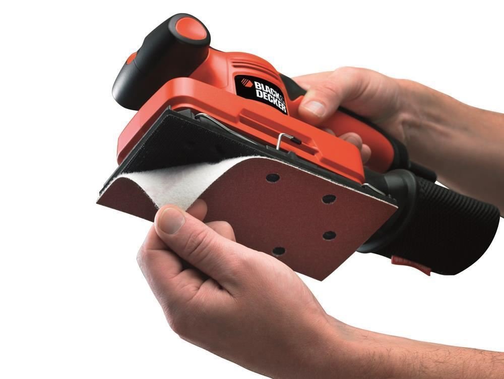 BLACK+DECKER KA320EKA Electric Power Sander - 3.0 Amp, 1/4 Sheet Palm Sander with Dust Collection - Perfect for Woodworking, Sanding Furniture, DIY Home Projects & Smoothing Surfaces