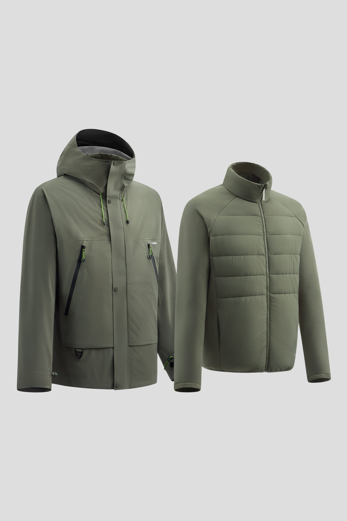 ThermaGuard Men's 3-in-1 Waterproof Windproof Insulated Jacket - Lightweight Winter Coat for Hiking, Camping & Outdoor Activities