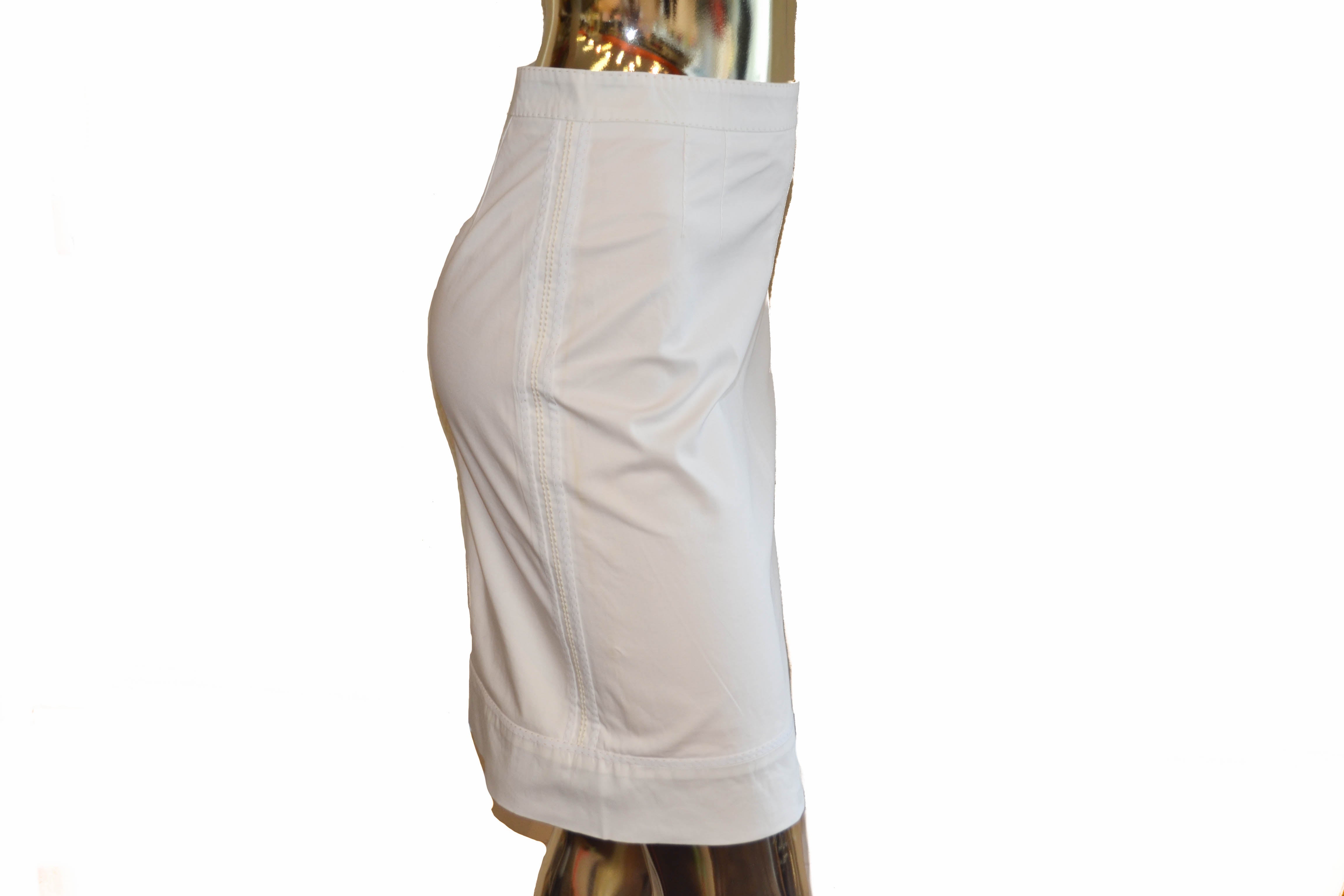 Authentic Louis Vuitton Women's White Skirt Size 36 - Luxury Designer A-Line Skirt for Women, Perfect for Parties, Weddings & Office Wear