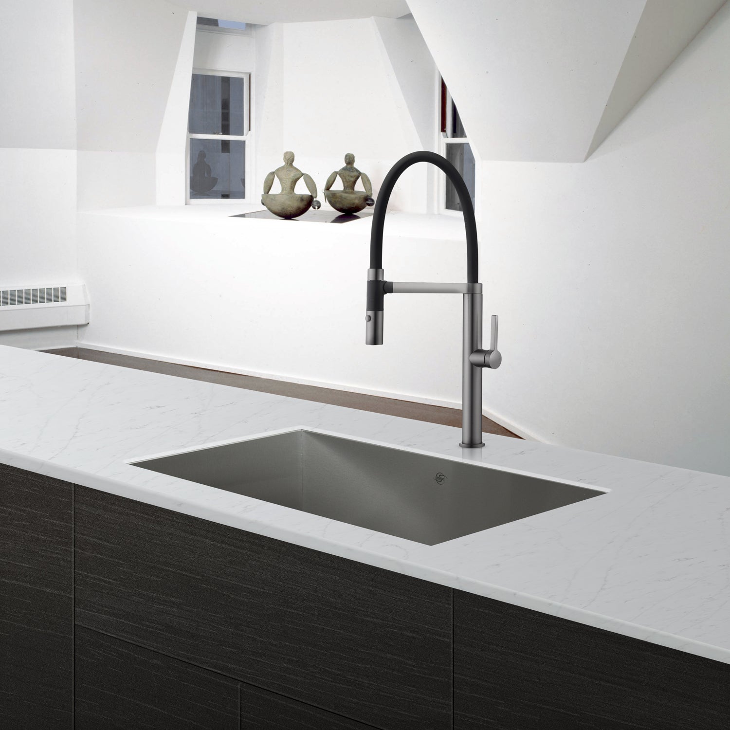 DAX Handmade Single Bowl Undermount Kitchen Sink - 16 Gauge Stainless Steel with Brushed Finish - 30 x 18 x 10 Inches (DAX SQ 3018) - Perfect for Modern Kitchens, Restaurant Prep, and Home Renovation Projects