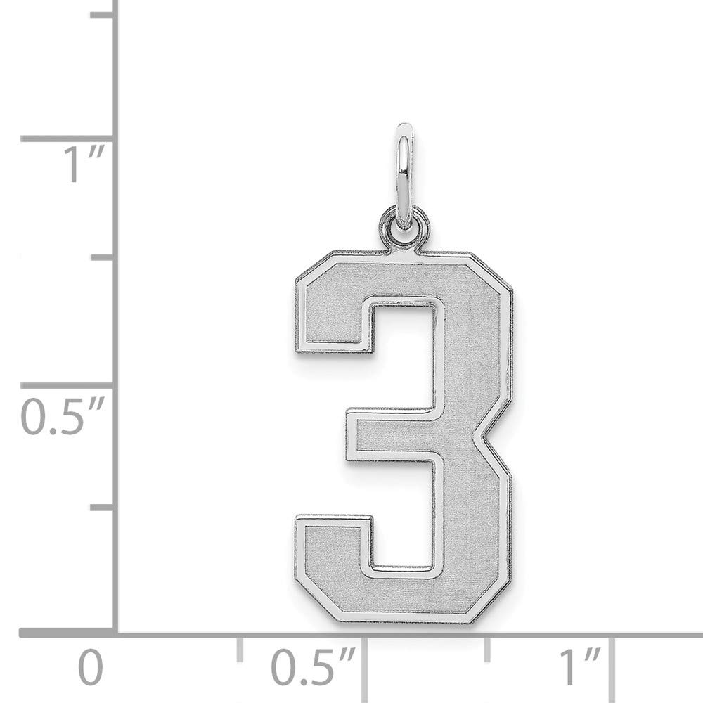 Premium Sterling Silver Large Satin Number 0 Charm - Perfect for Jewelry Making, Bracelets & Necklace Charms | Elegant Gift for Birthdays & Anniversaries