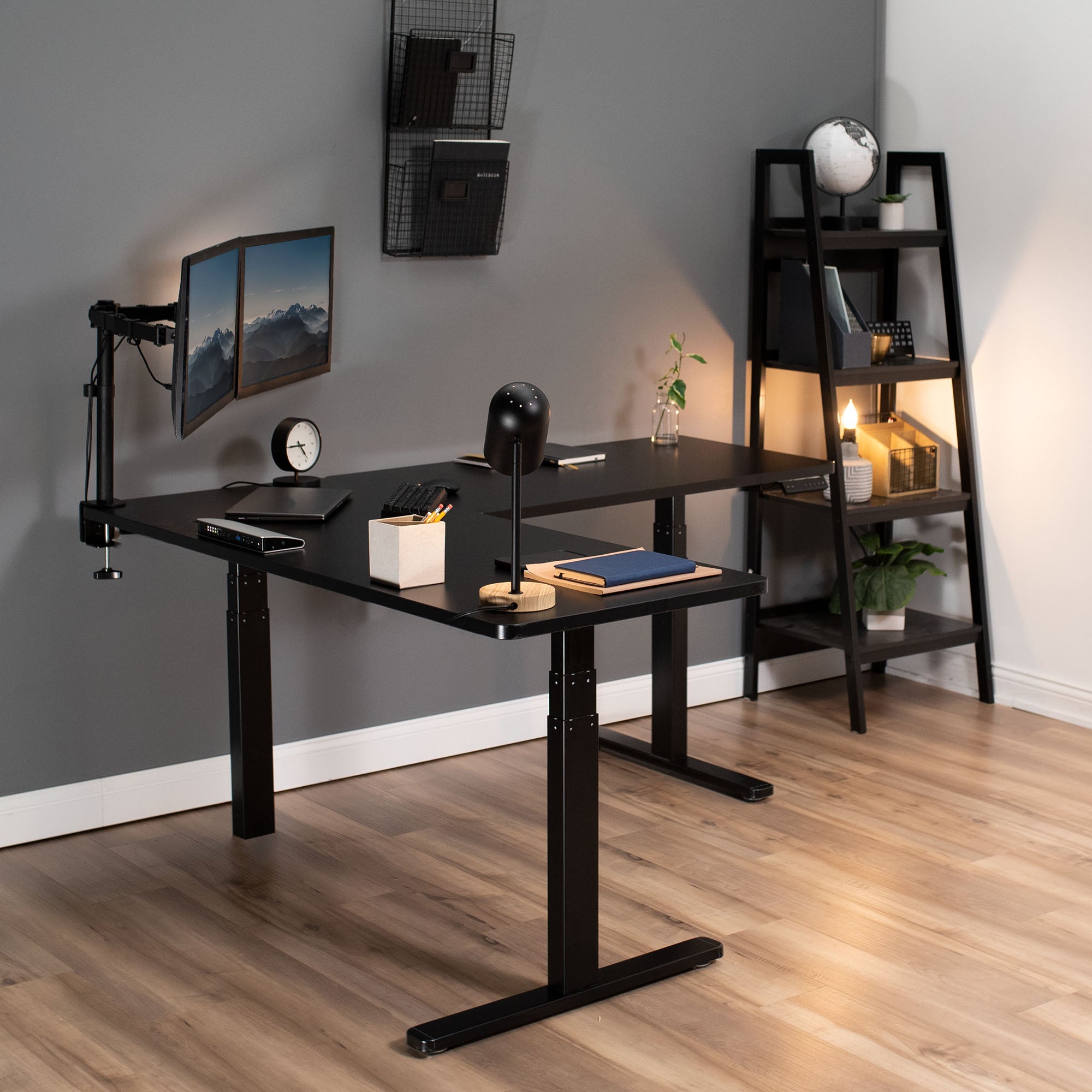 3E Series Triple Motor Electric Standing Desk - Adjustable Height Corner Workstation for Home & Office - Perfect for Ergonomic Workspaces, Gaming Setups & Small Spaces