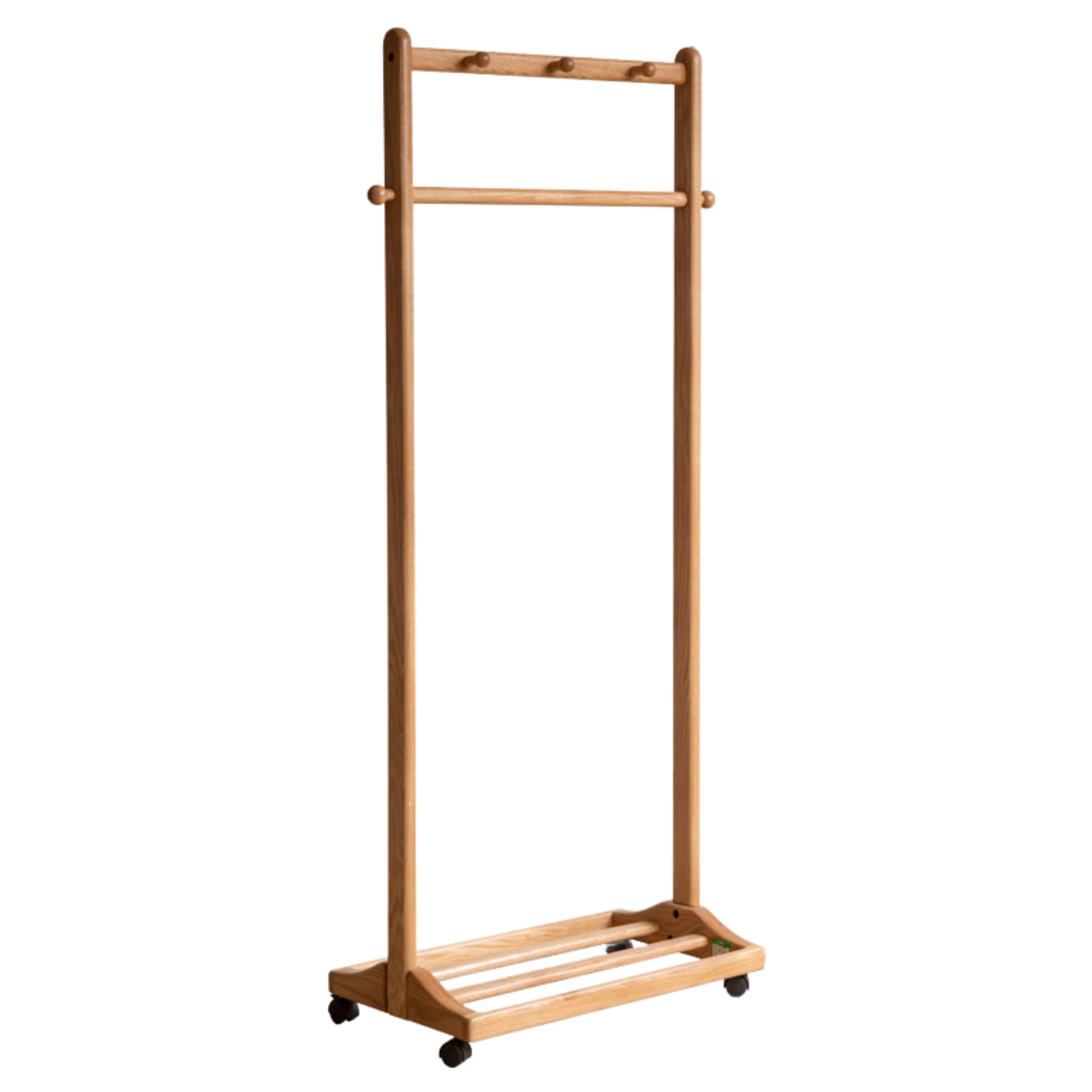 Premium Solid Oak & Birch Wood Wall Hanger - Adjustable Coat Rack for Jackets, Hats & Bags - Perfect for Entryway, Bedroom & Closet Organization