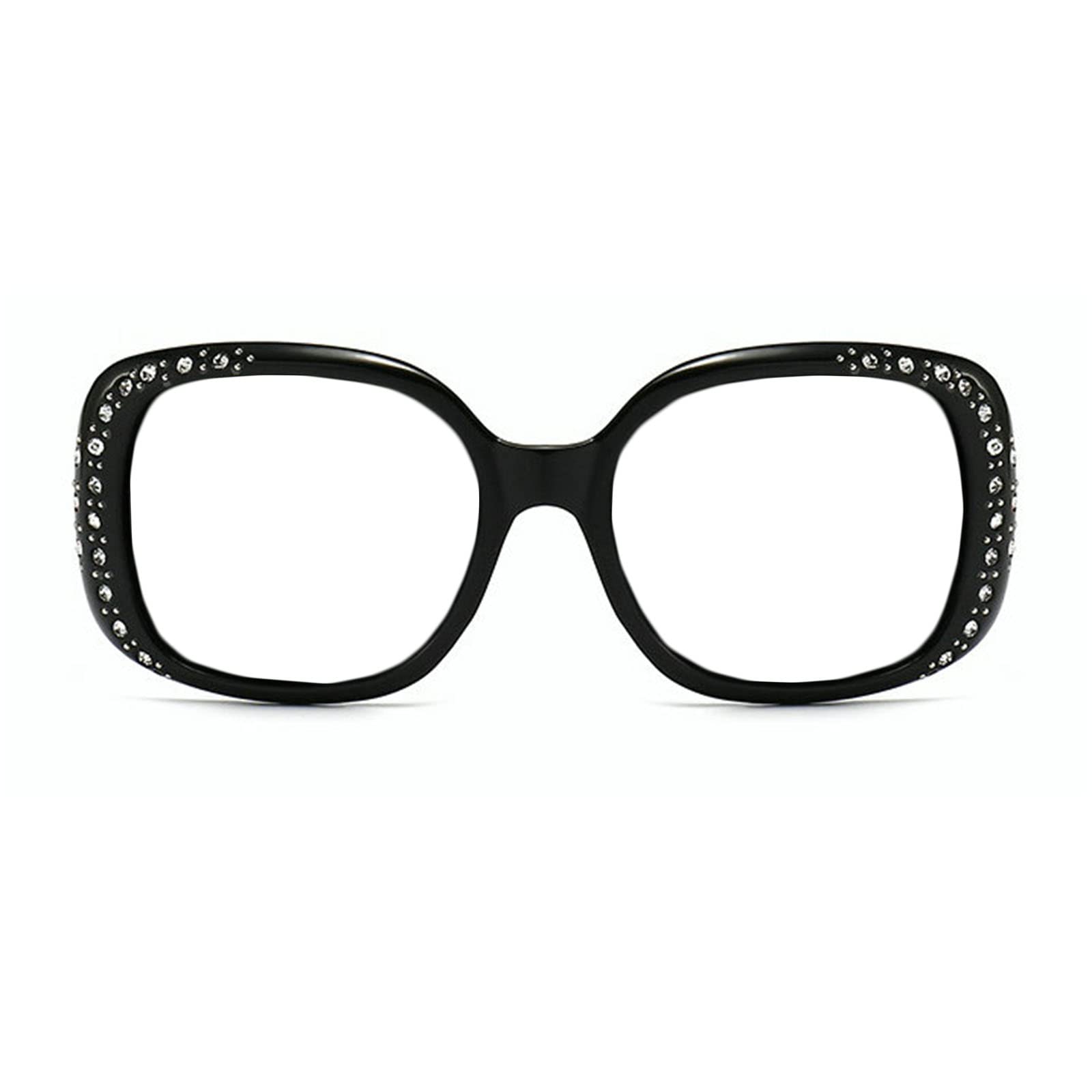 Photochromic Gray Bifocal Reading Glasses for Women - Round Rhinestone Frame - Transition Lenses for Outdoor & Driving Use
