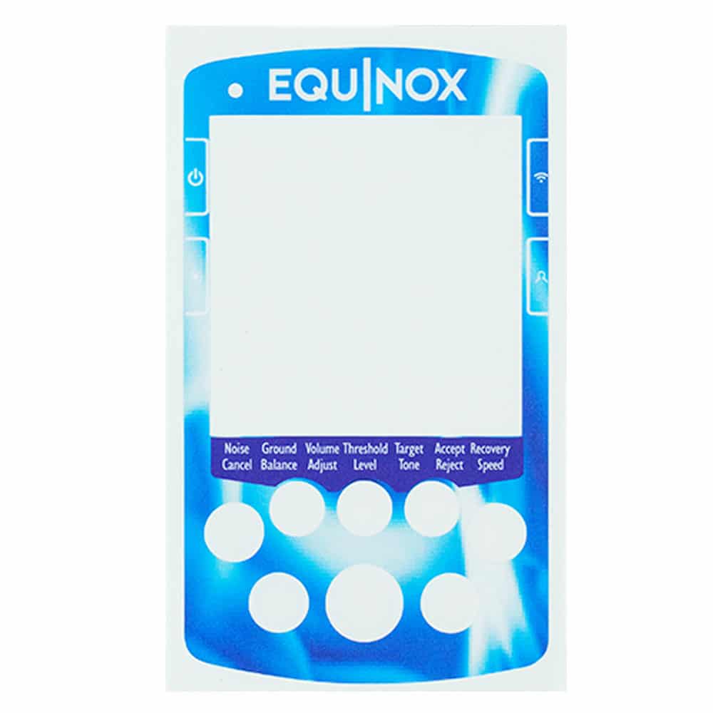 Minelab Equinox 800 & 600 Metal Detector Keypad Stickers - 1 Count - Waterproof & Durable Labels for Easy Control in All Weather Conditions