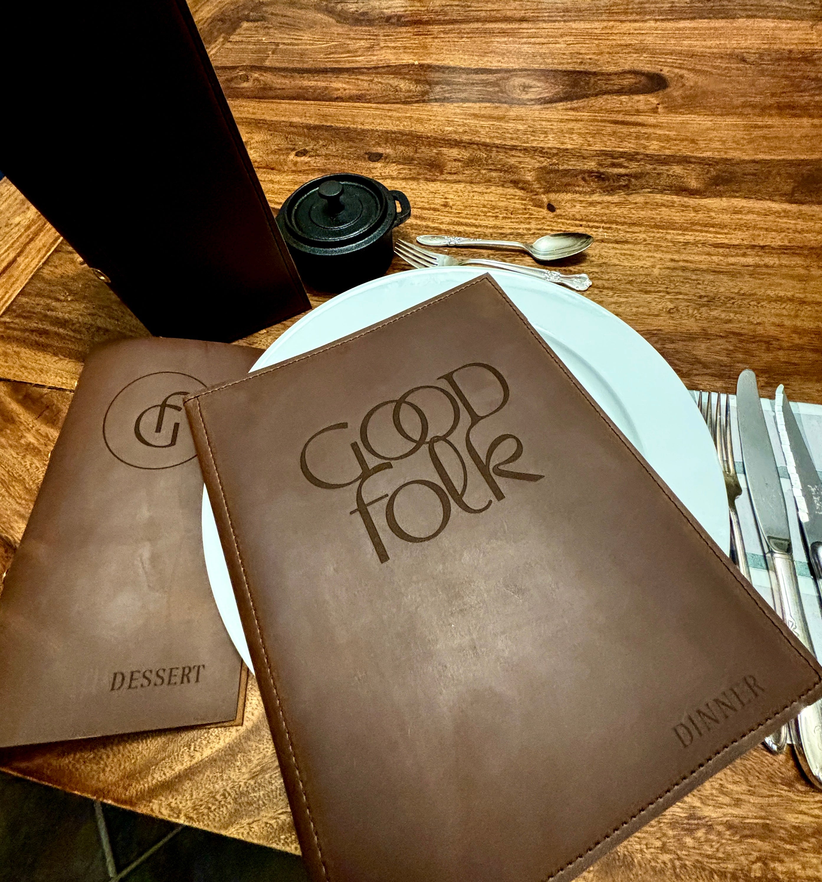 Premium Leather Menu Covers for Restaurants - Waterproof & Customizable Menu Holders for Cafe, Bar, and Dining Use