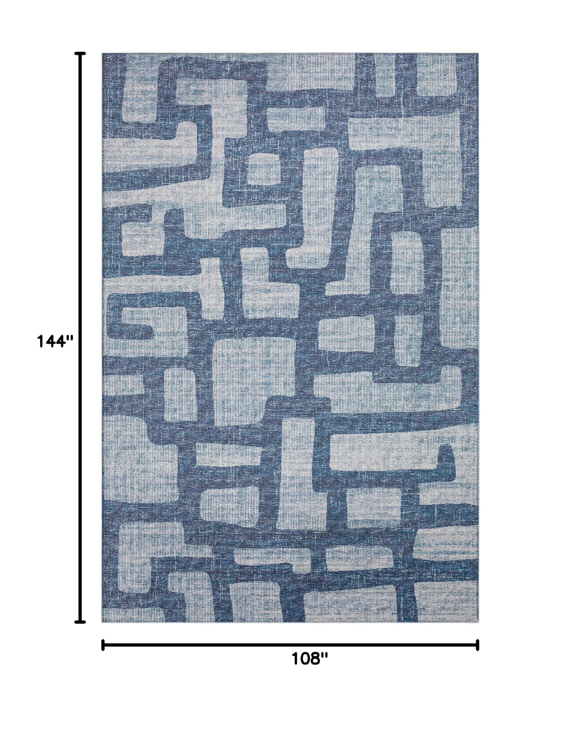Addison Rugs Yuma AYU34 Blue 9' x 12' Area Rug - Soft & Durable for Living Room, Bedroom, or Office Decor