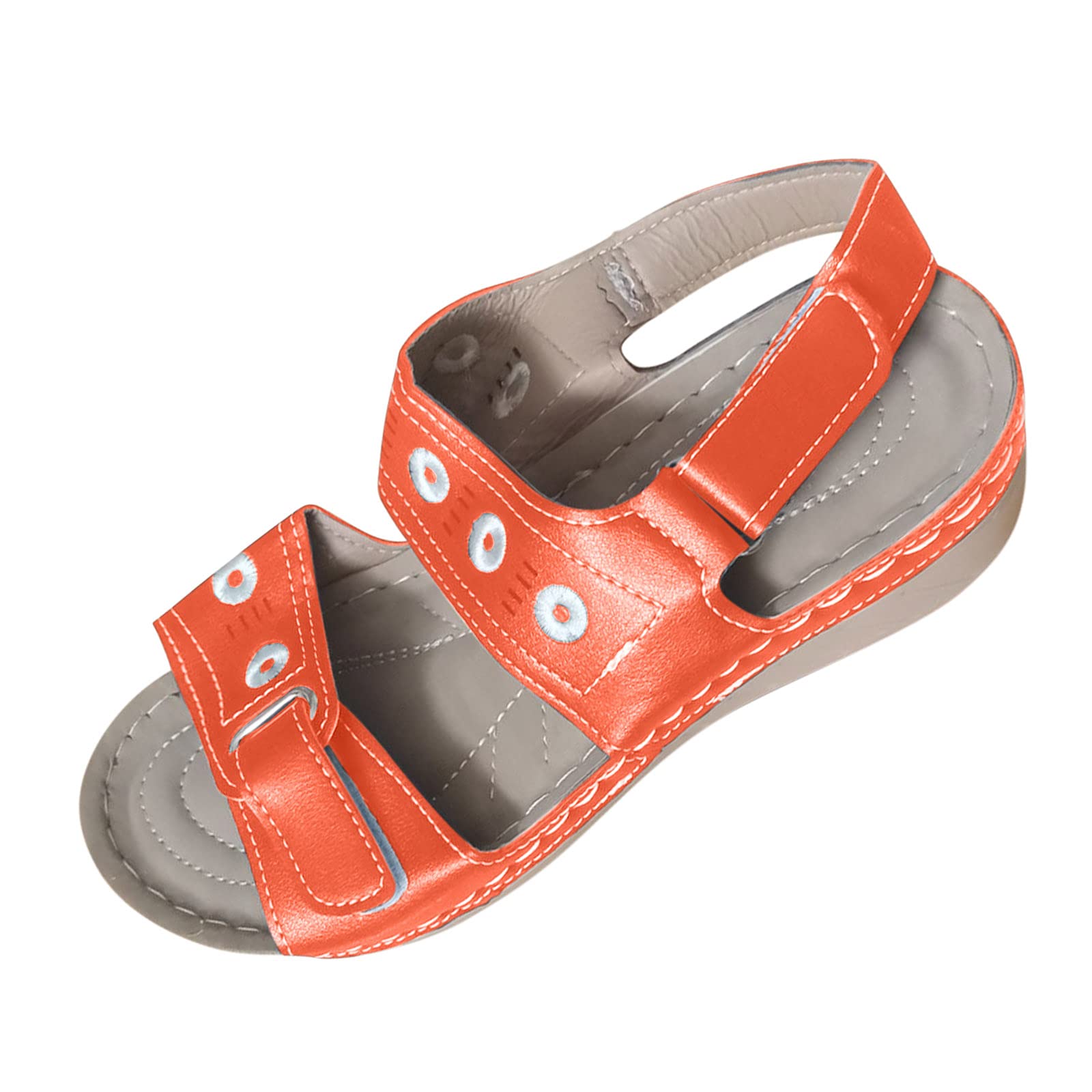 Women's Platform Wedge Sandals - Summer Floral Striped Open Toe Heels with Wide Fit | Comfortable Fashion Shoes for Beach, Vacation & Casual Outings