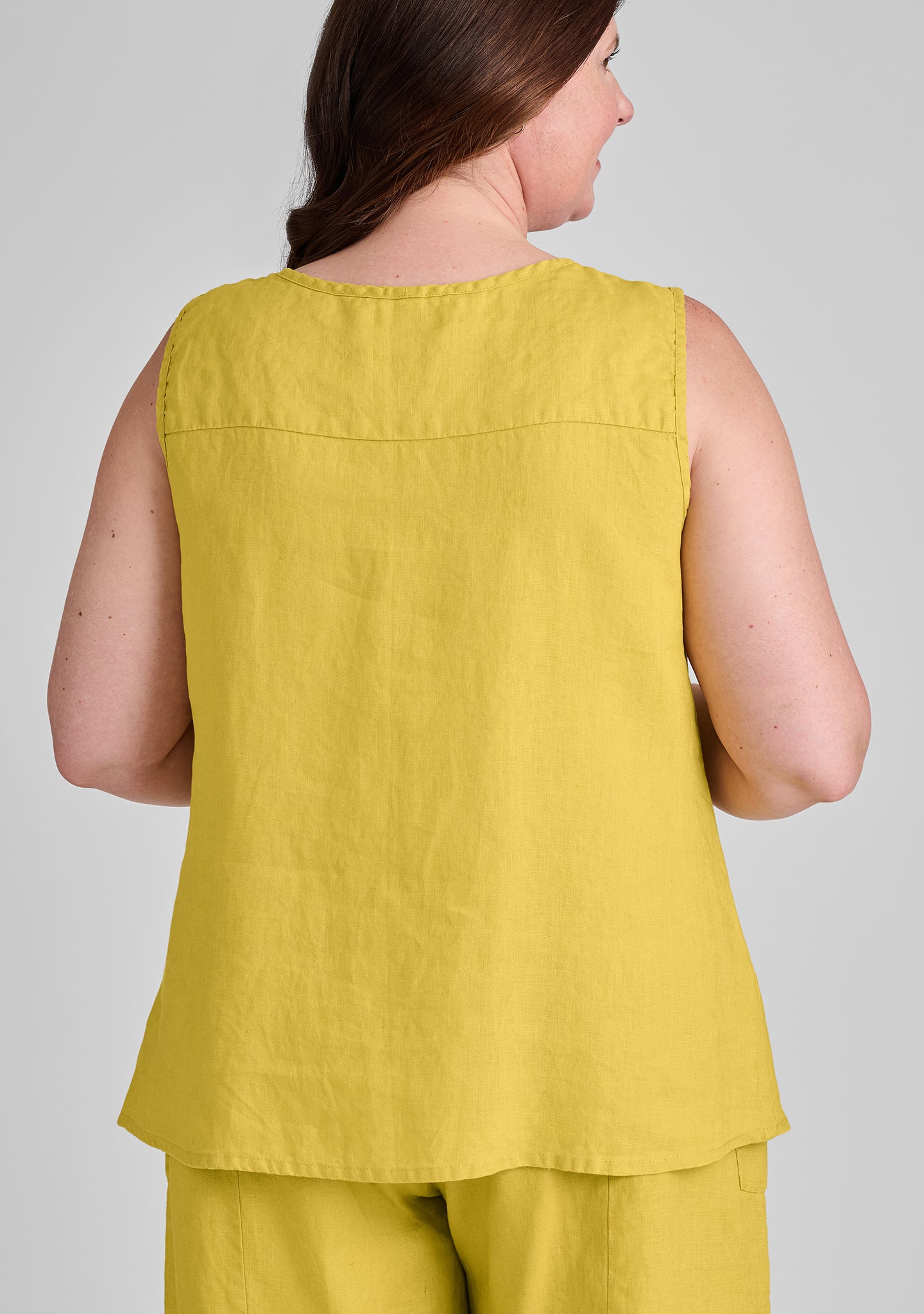 Jasmine Linen Tank Top for Women - Breathable Summer Casual Blouse for Beach, Travel & Everyday Wear
