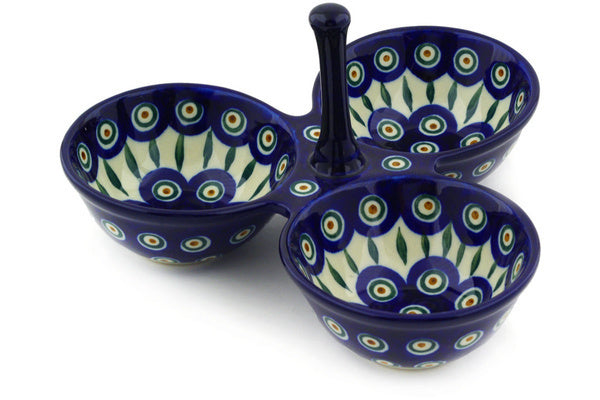 10-Piece Condiment Dish Set with Peacock Leaf Design - Perfect for Serving Sauces, Dips, and Small Snacks at Parties, BBQs, and Family Gatherings