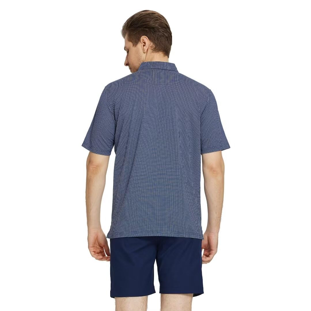 **M MAELREG Men's Performance Polo Shirts - Moisture Wicking, Quick Dry, Breathable Short Sleeve Golf Shirts with Pocket - Casual & Athletic Wear for Golf, Tennis, Work & Outdoor Activities**