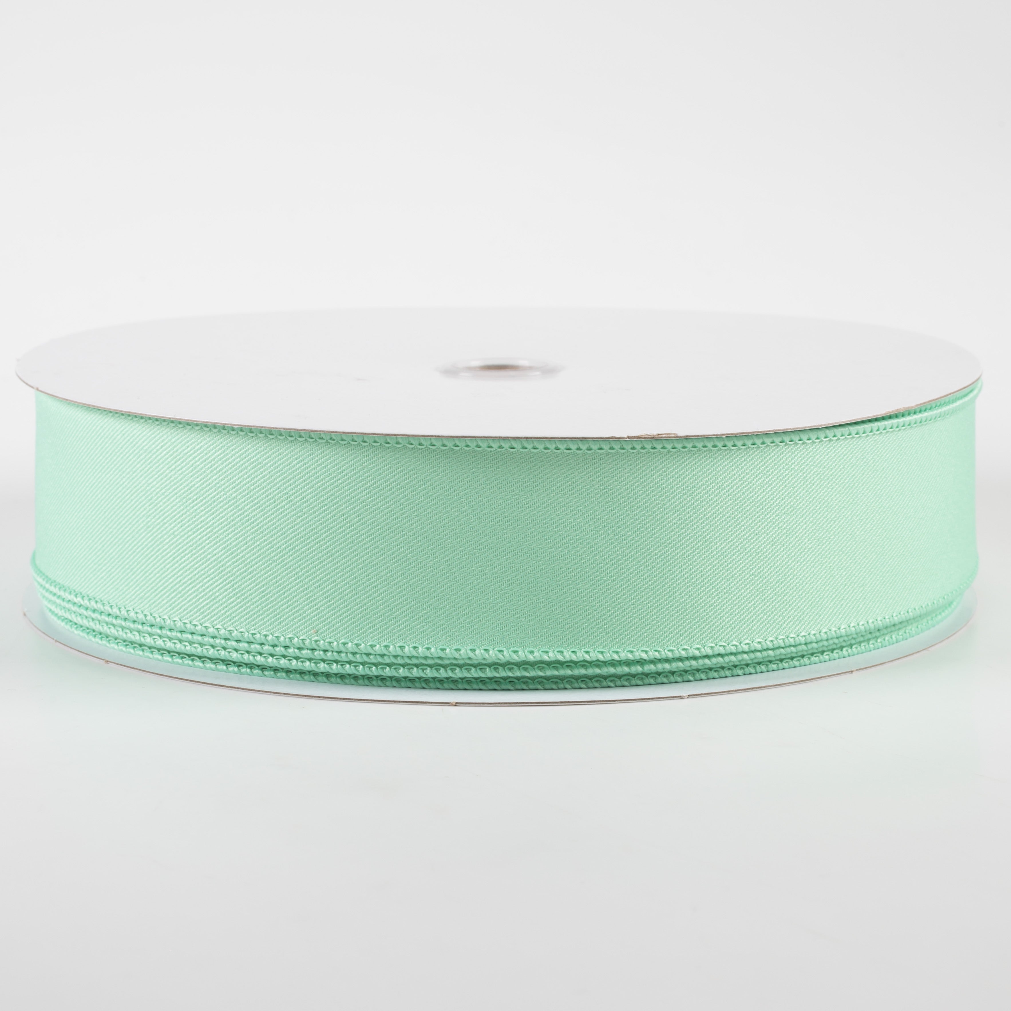 1.5 Inch Diagonal Weave Fabric Ribbon - Mint Green Craft Ribbon (50 Yards) for Gift Wrapping, DIY Crafts, Scrapbooking and Hair Accessories