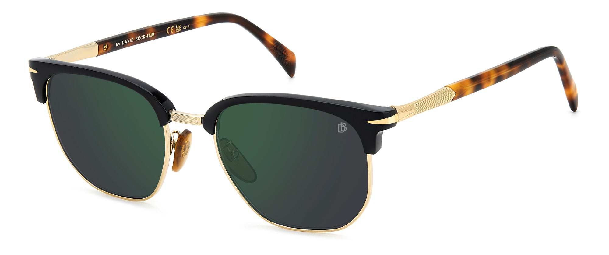 David Beckham DB1176/G/S Men's Sunglasses - Polarized UV Protection Aviator Style for Driving, Outdoor Sports & Fashion