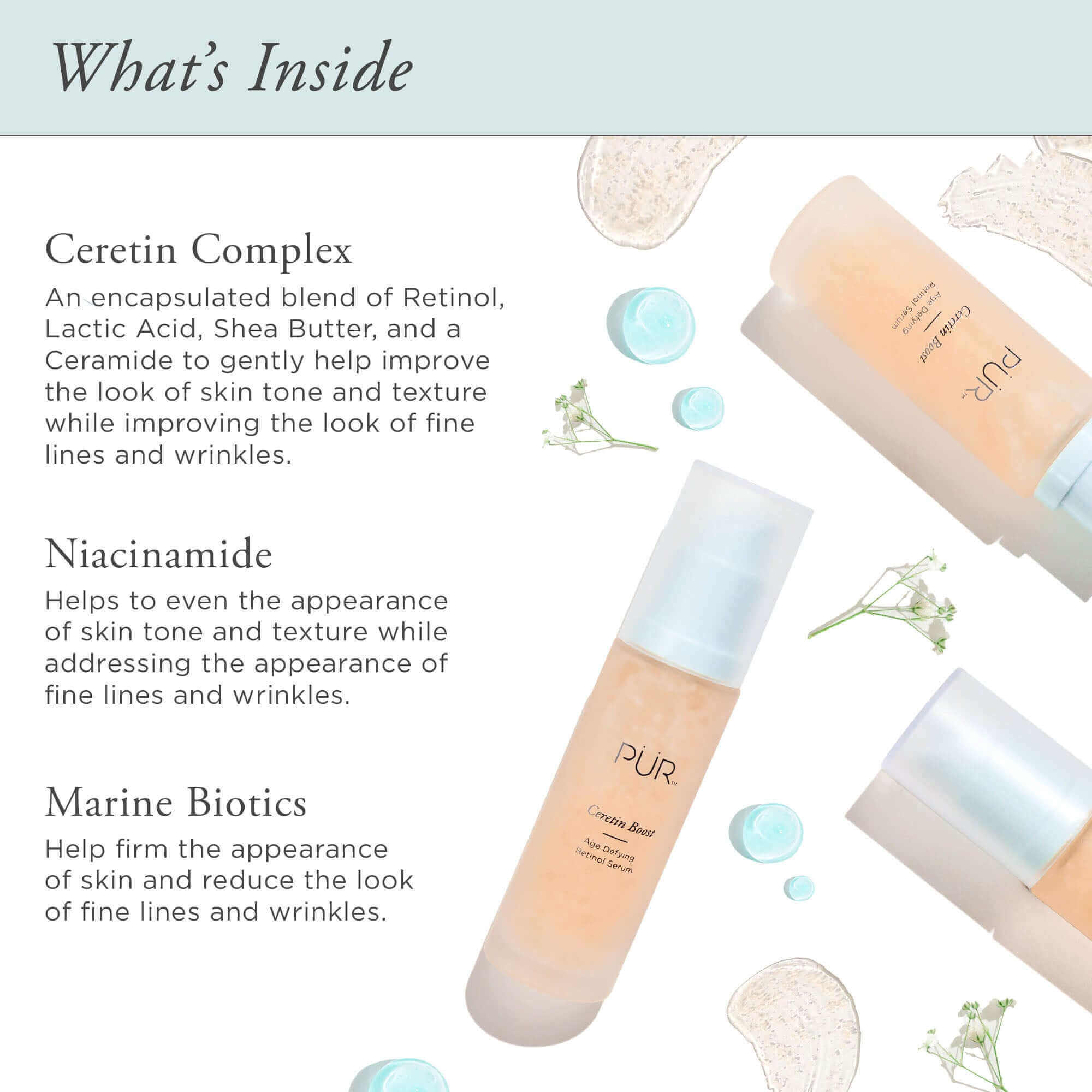 Ceretin Boost Age Defying Retinol Serum - Anti-Aging Face Serum with Hyaluronic Acid & Vitamin E - Mini Size for Travel & Daily Skincare Routine