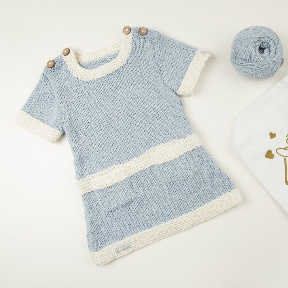 Baby Knitting Kit - DIY Tunic Dress & Headband Set for Newborns & Toddlers | Perfect for Handmade Gifts & Craft Projects