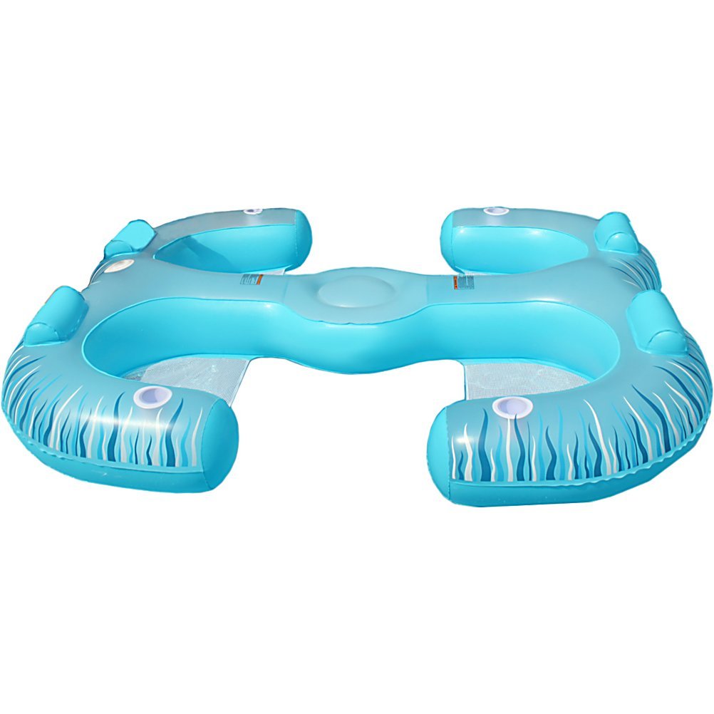 RAVE Sports Paradise Lounge - Premium Inflatable Water Floating Mat for Lakes, Pools & Beaches - Perfect for Relaxing, Sunbathing & Family Fun