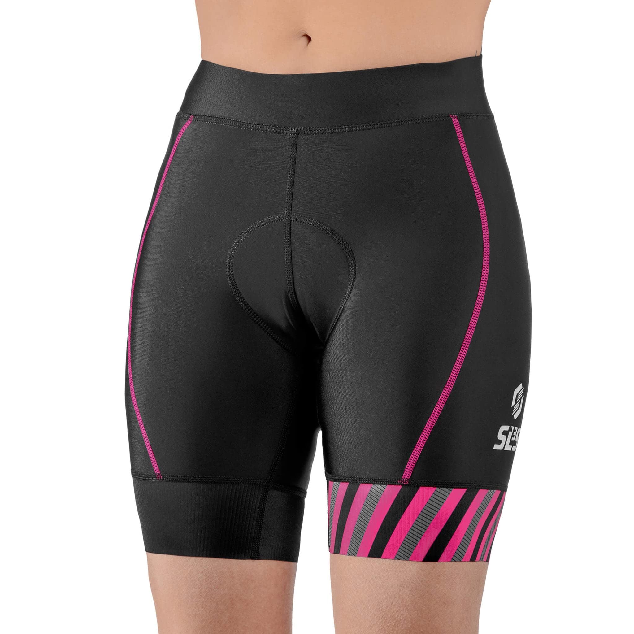 Women's Triathlon Shorts - Super Comfy Soft Chamois FX Print Slim Athletic Fit Tri Shorts for Cycling, Running & Swimming | Perfect for Training & Competitions