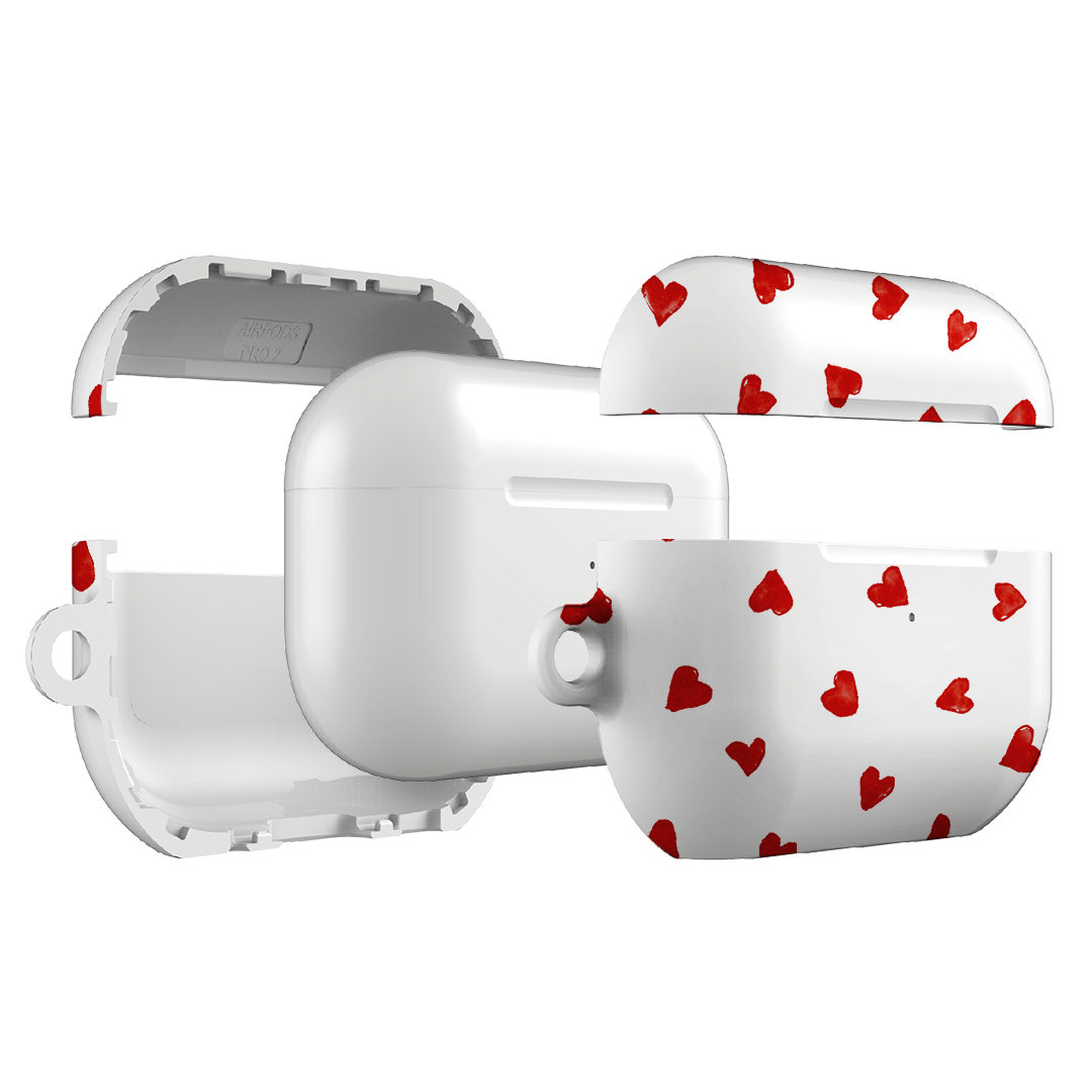 Cute Love Hearts AirPods Pro Case Cover - Shockproof Protective Silicone Sleeve for Apple AirPods Pro (1st/2nd Gen) - Perfect Gift for Valentine's Day, Anniversary & Everyday Use