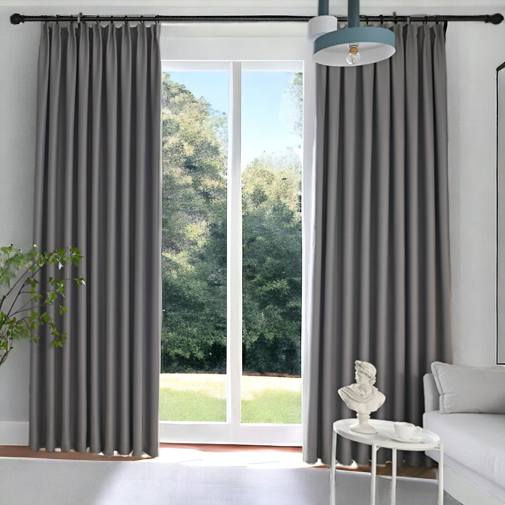 Presley Polyester Minimalist Soundproof Blackout Custom Curtains - Thermal Insulated Window Drapes for Bedroom, Living Room & Home Theater
