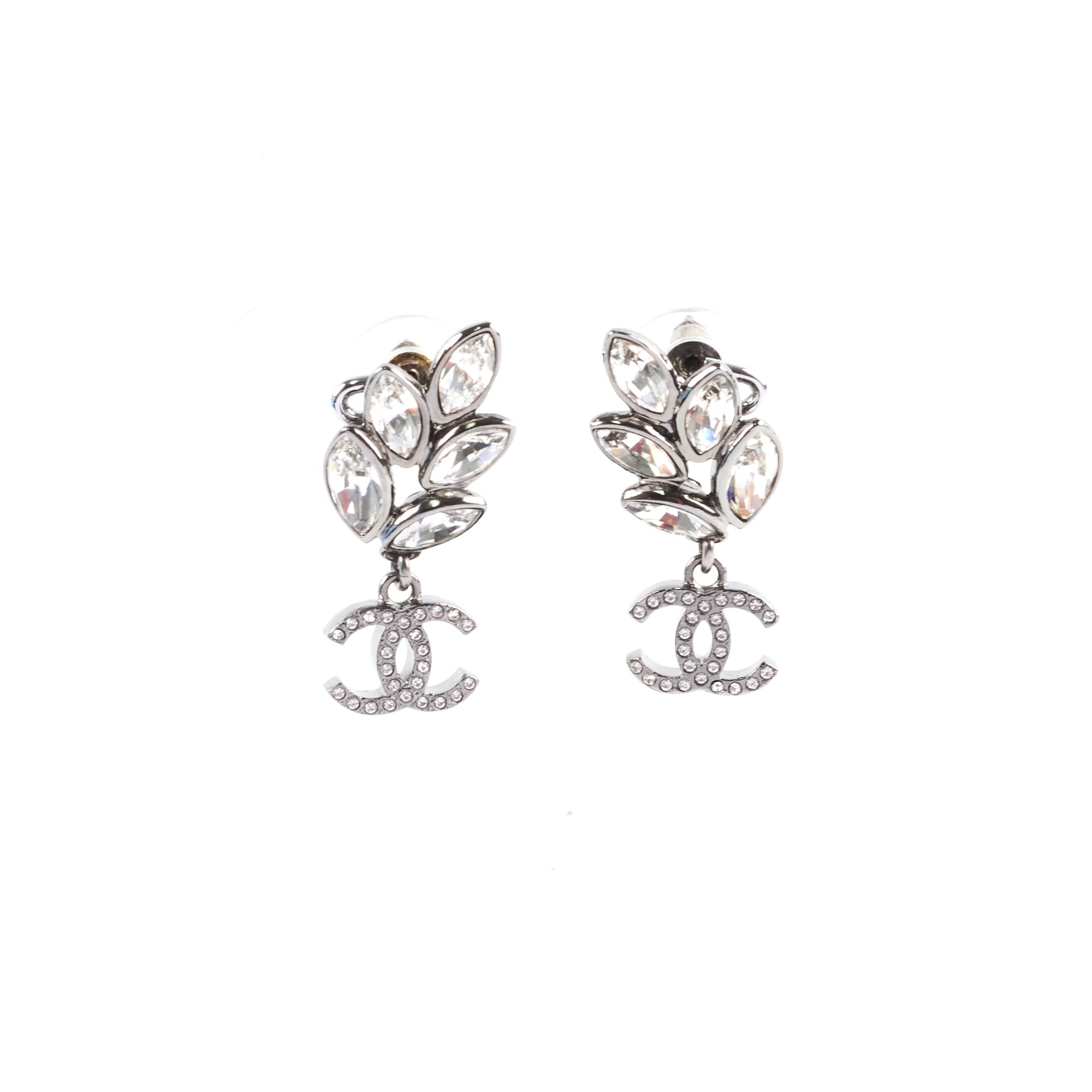 Chanel Ruthenium Crystal CC Dangle Earrings for Women - Luxury Fashion Jewelry for Parties, Weddings & Special Occasions