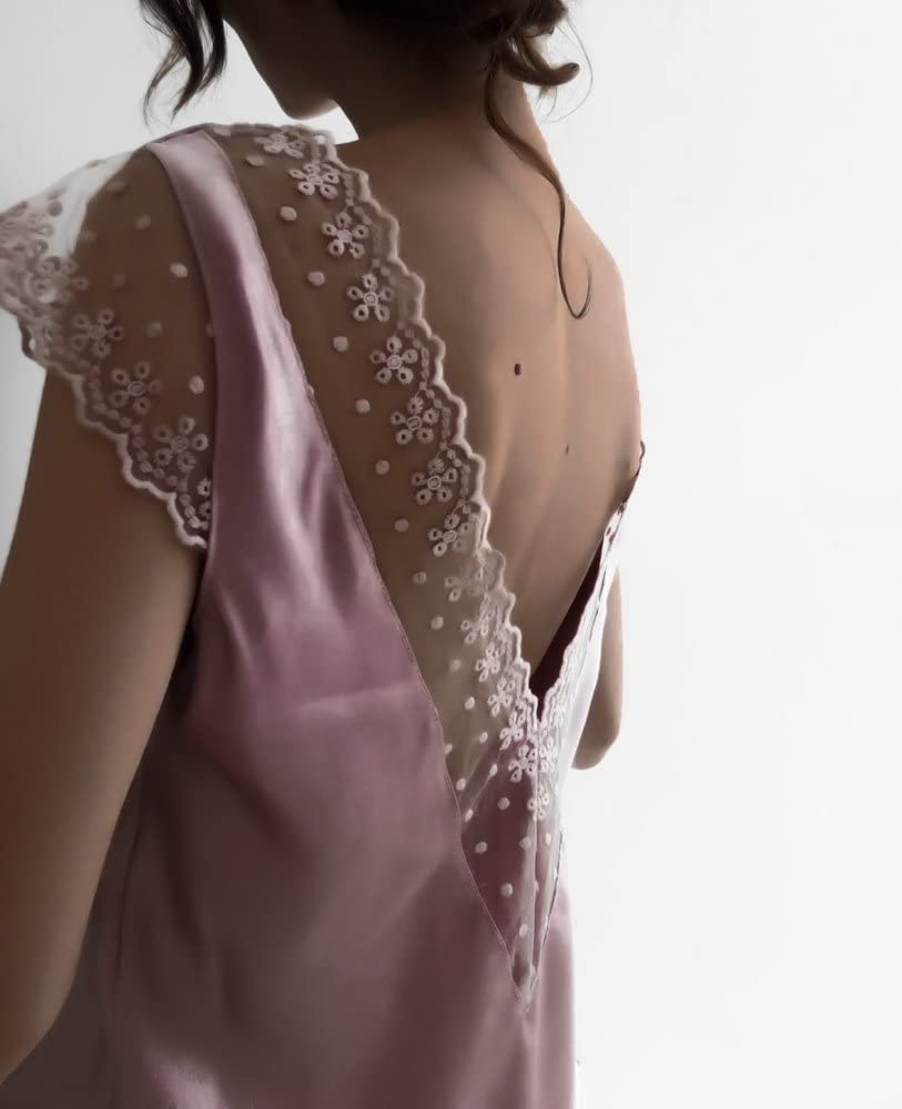 Women's Lace Sheer Short Sleeve Blouse - Elegant Lace Trim Deep V-Neck & Back Ruffle Top for Casual & Dressy Occasions | Perfect for Office, Date Night & Summer Outfits