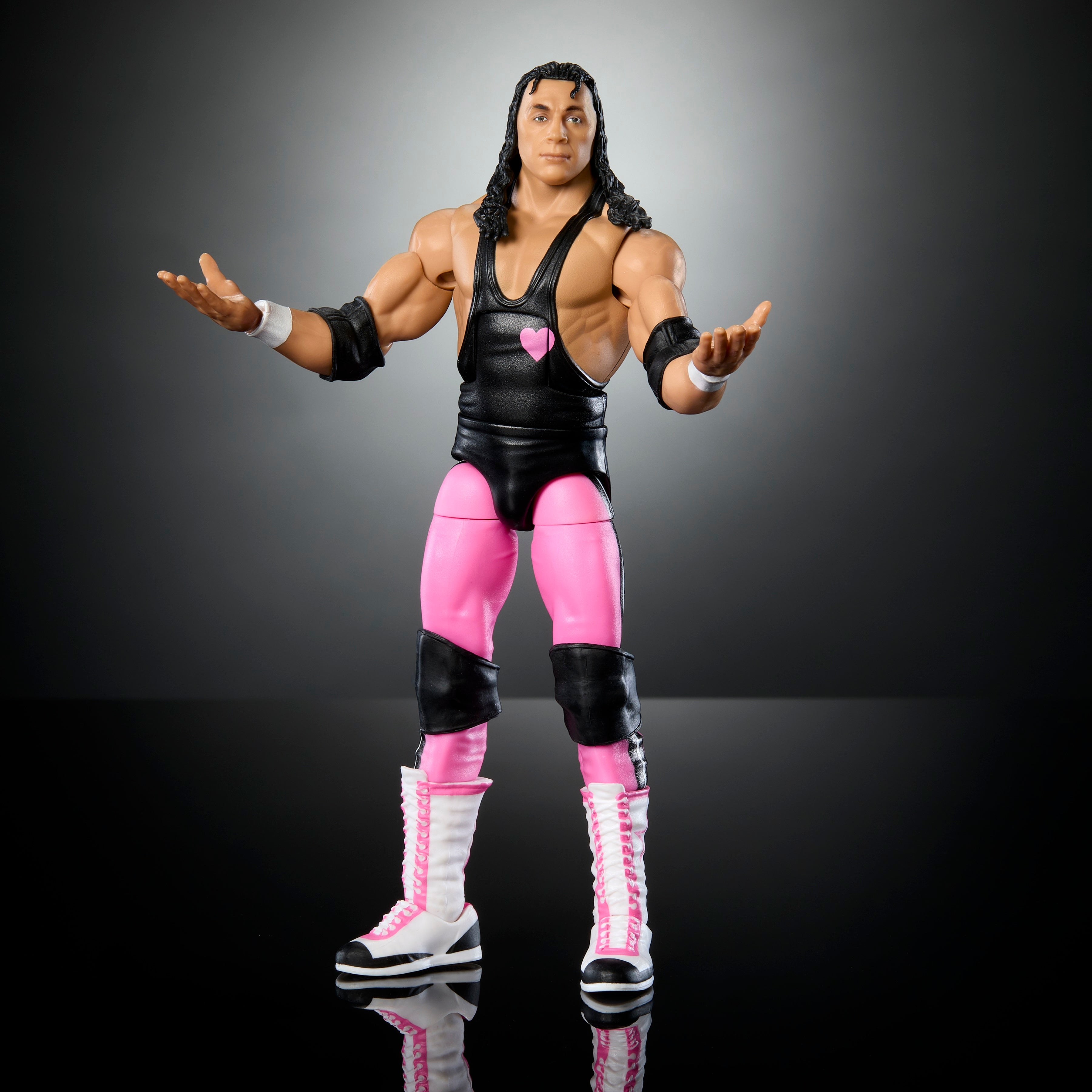 WWE WrestleMania Elite Collection Bret Hart Action Figure (Build-A-Figure) - Perfect for Wrestling Fans & Collectors, Great for Display, Play & Gift Giving
