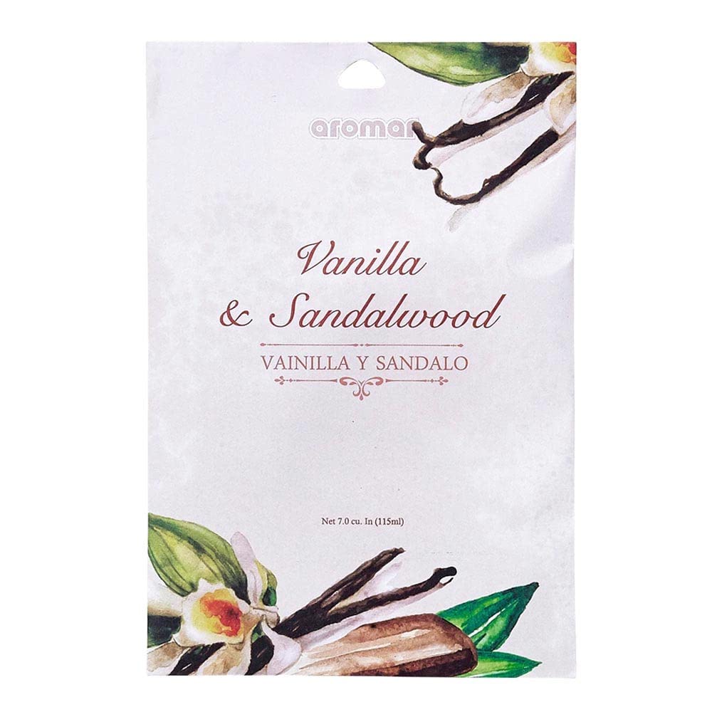 12 Pcs Sandalwood Vanilla Scented Sachets - Drawer & Closet Air Freshener Bags for Home, Bedroom, Office & Car - Natural Beige Aroma Pouches for Fresh Fragrance