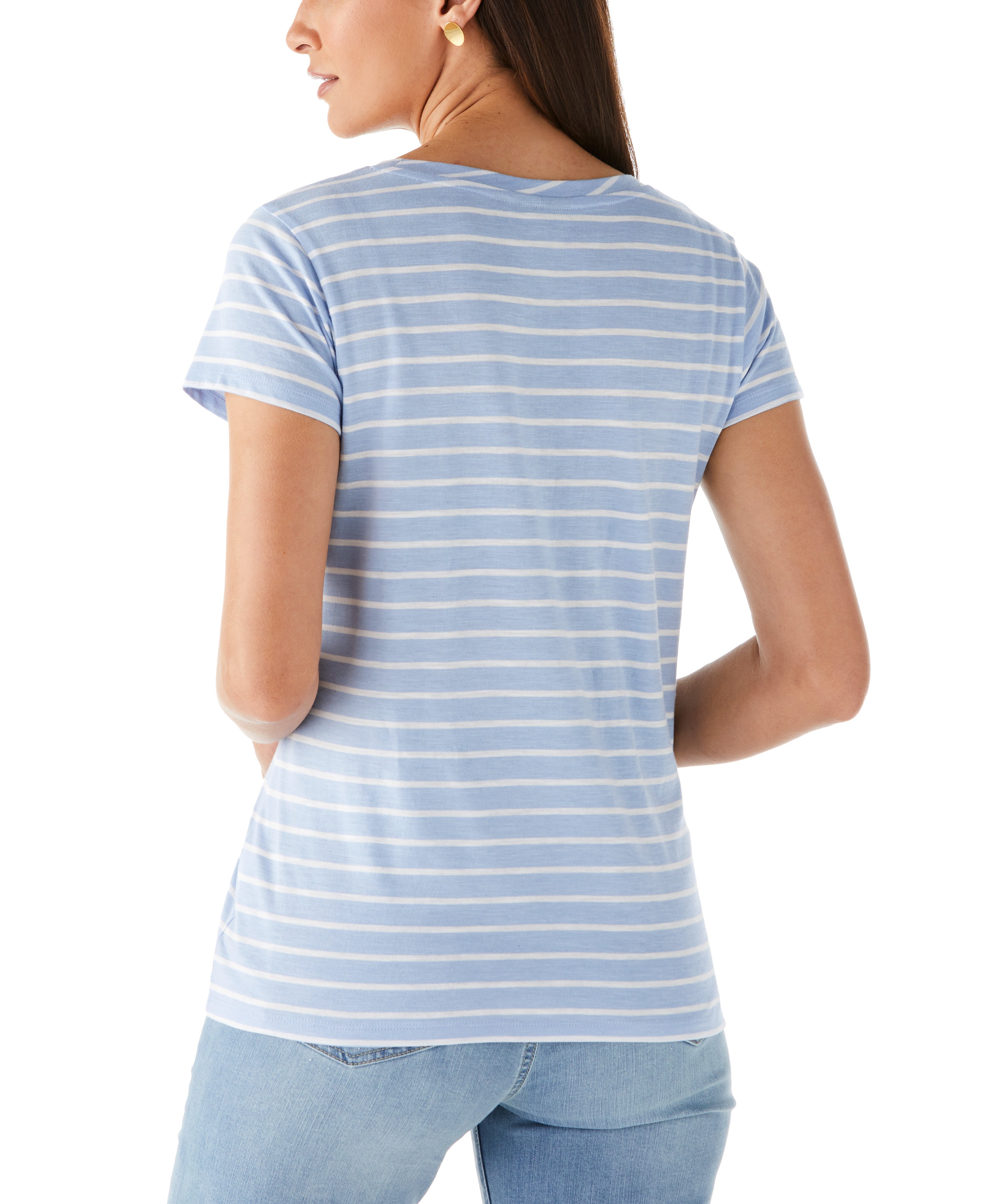 Stripe Slub Tee Rsksc007R2 - Soft & Stylish Cotton T-Shirt for Men & Women | Perfect for Casual Wear, Layering & Everyday Outfits