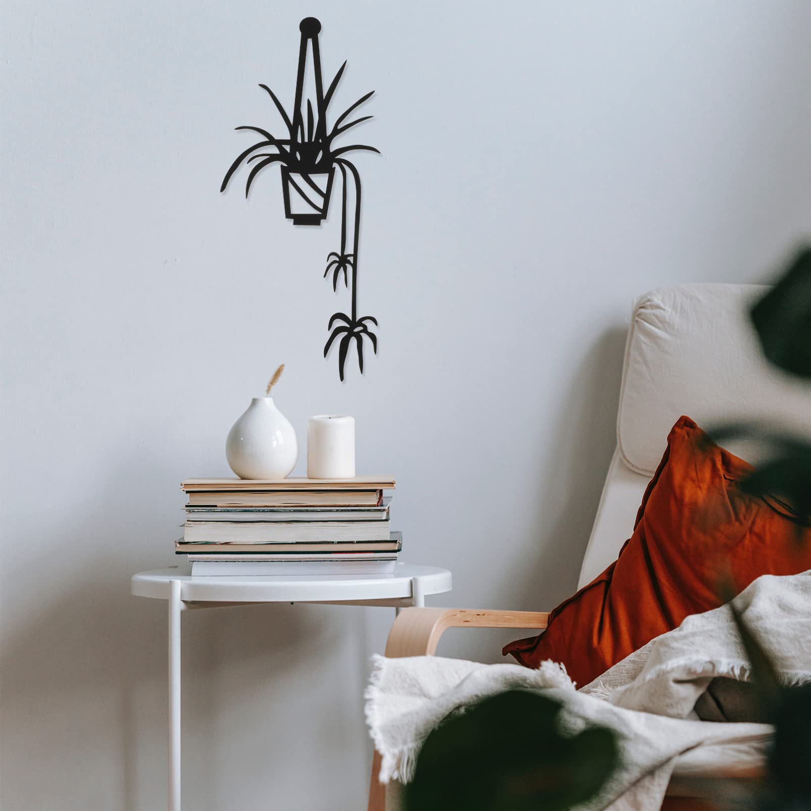Metal Wall Vases - Wrought Iron Hanging Flower Pots for Kitchen & Home Decor