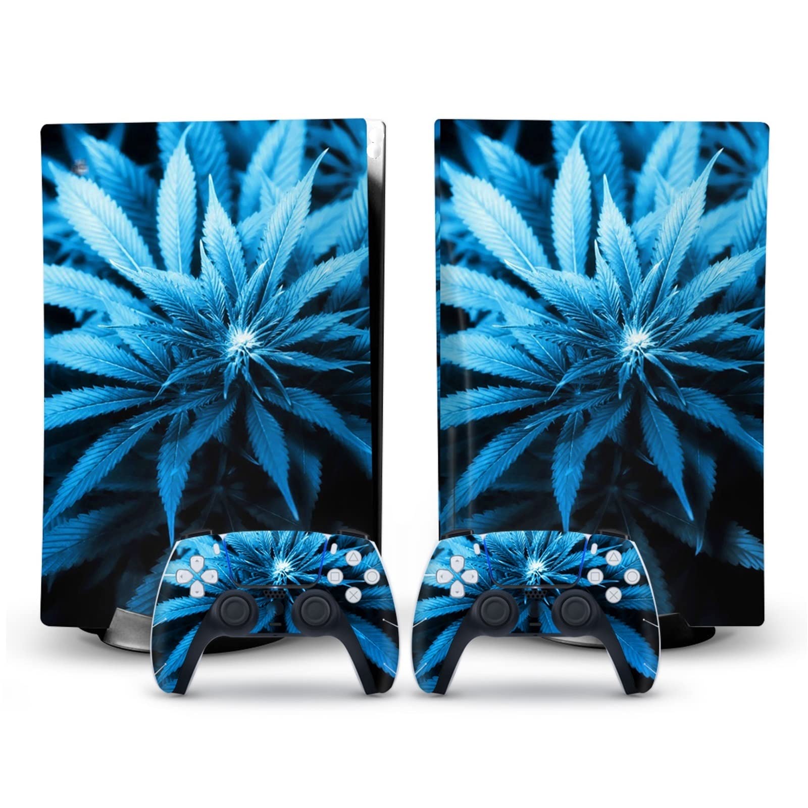 Anime Console Vinyl Skin Decal for PS5 Disk Edition with 2 Controller Covers - Scratch-Resistant, Bubble-Free Protection - Perfect for Gaming Enthusiasts and Collectors