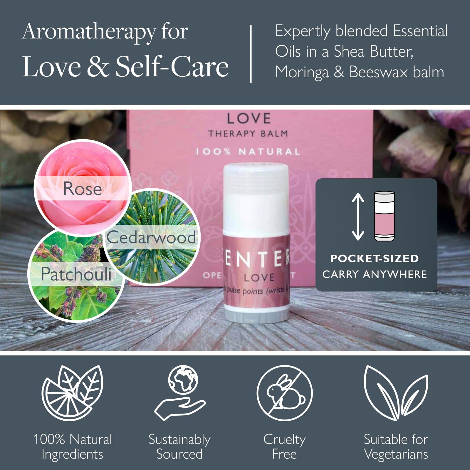 Scentered Aromatherapy Balms Gift Set - 30 Mini Essential Oil Balms (Rose, Patchouli & Cedarwood) for Wedding Favors, Corporate Gifts & Employee Appreciation - Perfect for Stress Relief, Spa Days & Self-Care Moments
