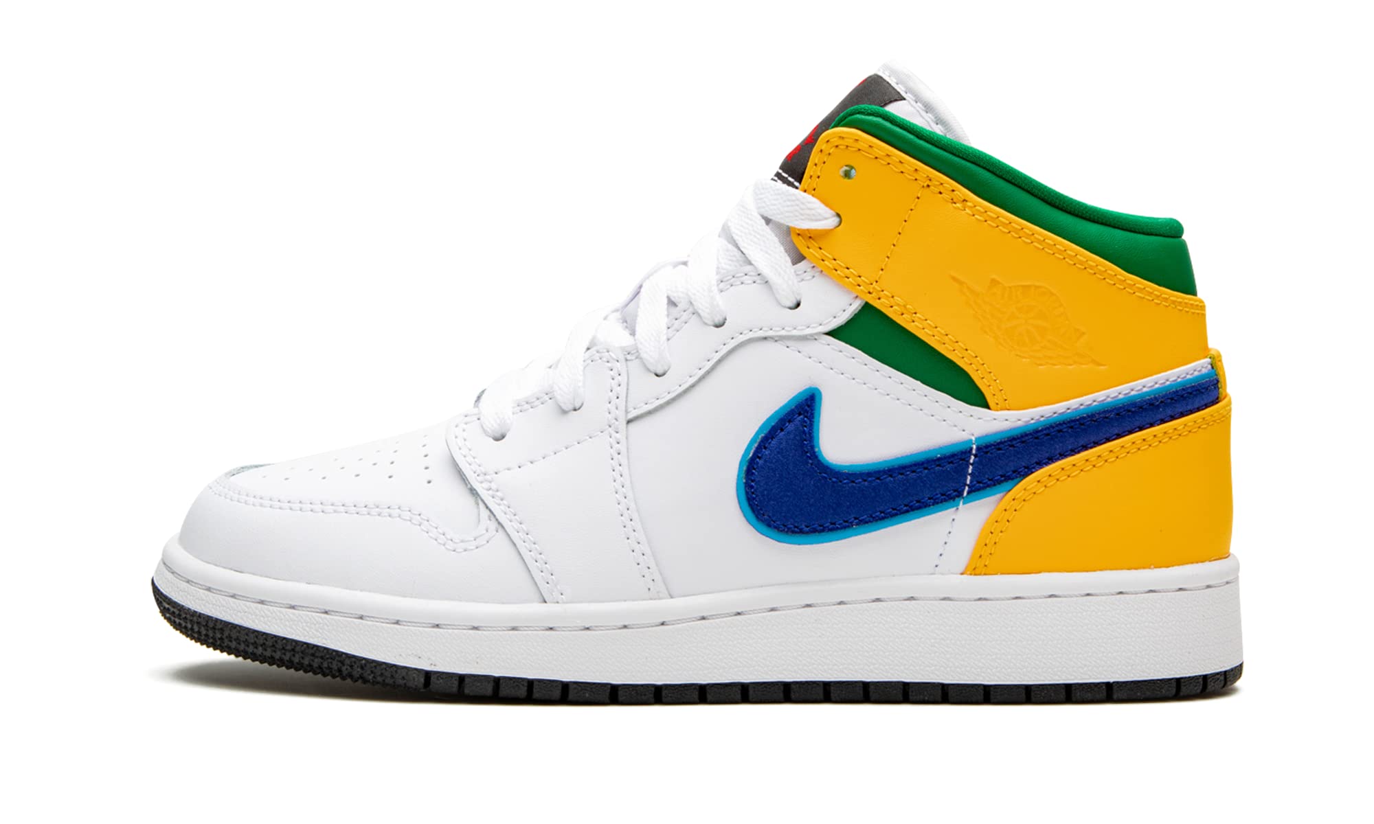 Jordan Youth Air 1 Mid (GS) Basketball Shoes - Three Peat 554725-128 - Size [X] for Boys & Girls - Perfect for School, Sports & Casual Wear