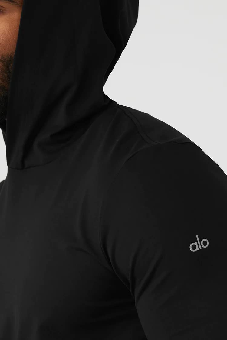 Alo Yoga Men's Conquer Reform Hoodie - Lightweight Performance Pullover for Workouts & Athleisure Wear | Gym, Running, Yoga & Casual Outfits