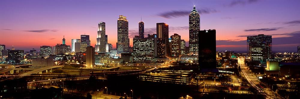 Peel & Stick Atlanta Skyline Wall Mural - 60x20 Inch Removable Cityscape Wallpaper for Home & Office Decor | Perfect for Living Room, Bedroom or Workspace
