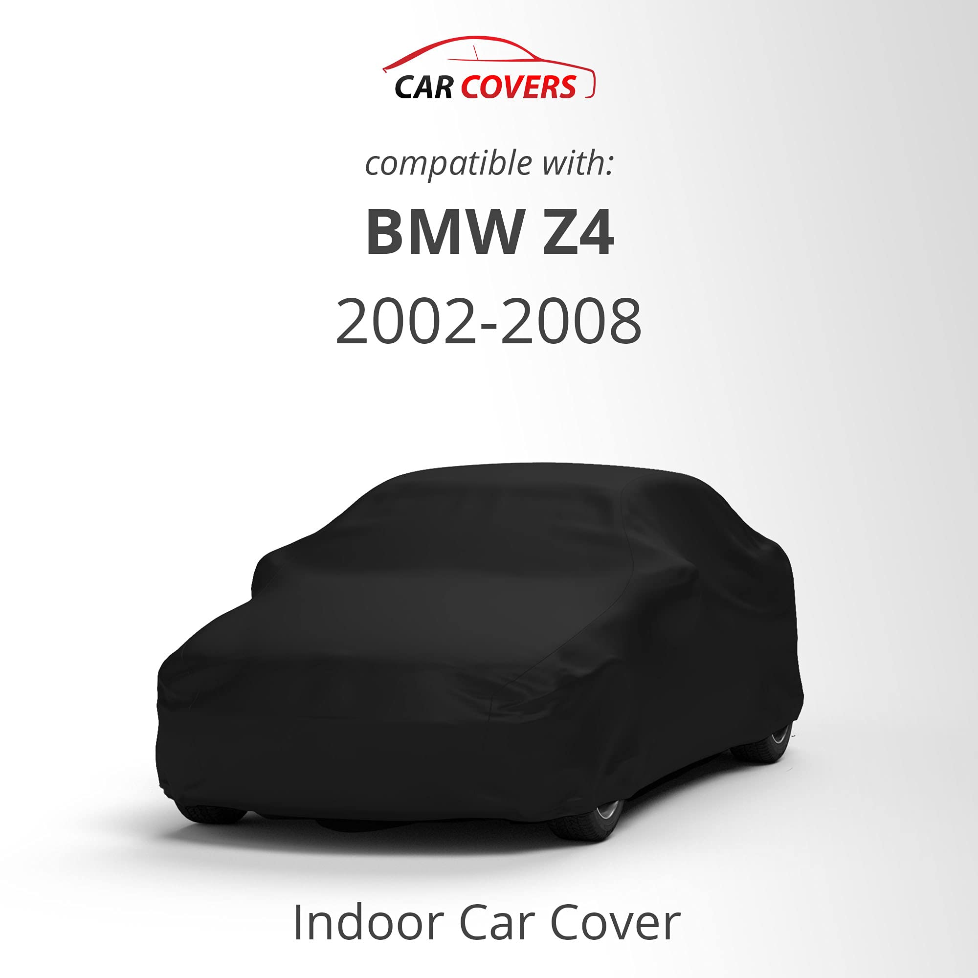 Scratch-Resistant Indoor Car Cover for BMW Z4 (2002-2008) | Black Satin Ultra Soft Material | Waterproof Dustproof Protection | Perfect for Garage Storage & Winter Protection