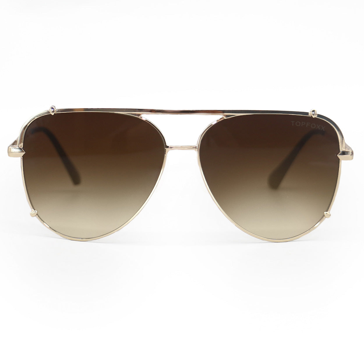 Tangle-Free Faded Brown Aviator Sunglasses for Women - Classic Retro Pilot Style - Perfect for Driving, Beach & Outdoor Activities