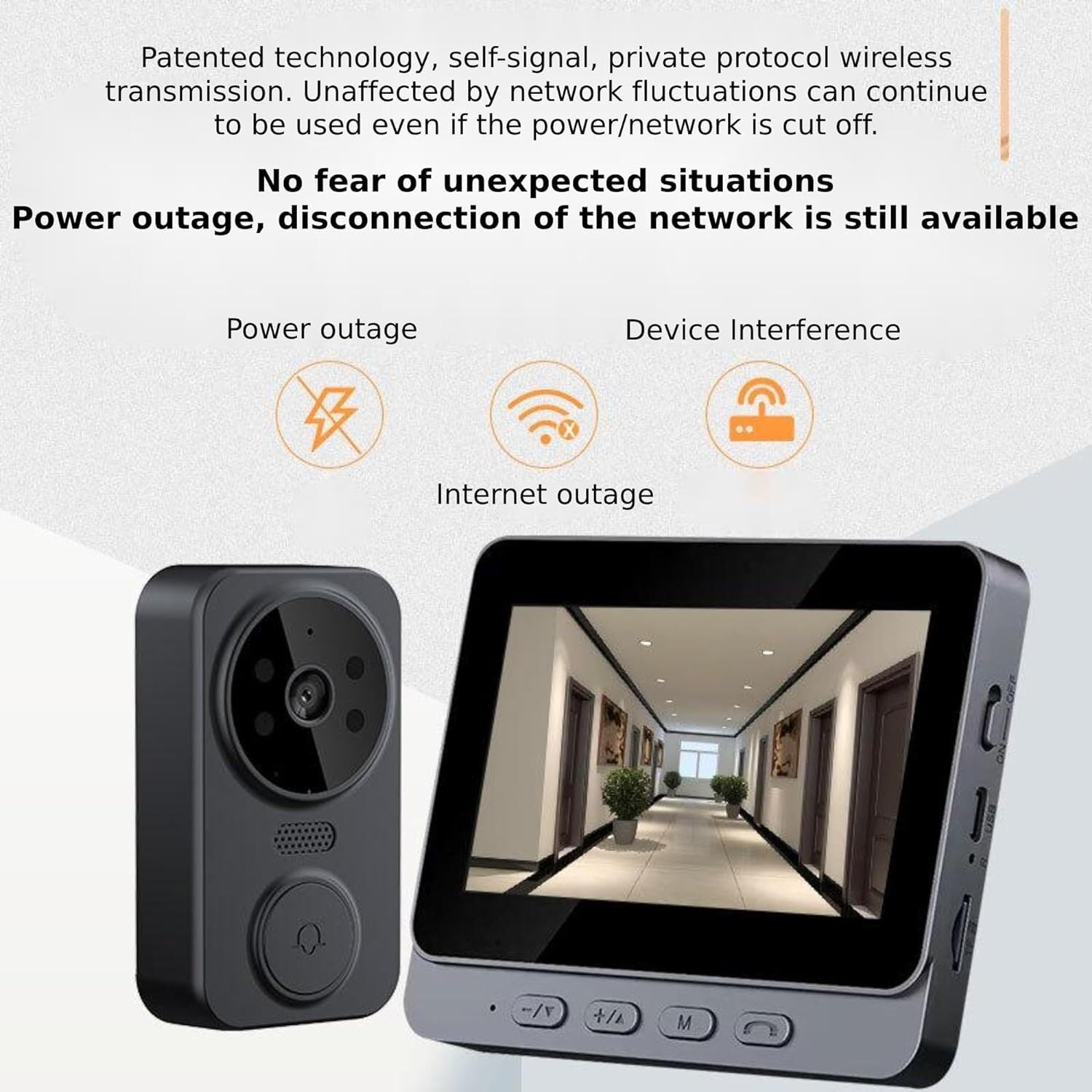 New Wireless Video Doorbell Camera with Monitor - 2-Way Audio, HD Night Vision, Outdoor Security Intercom System for Home Surveillance | Perfect for Front Door Monitoring & Package Delivery Alerts