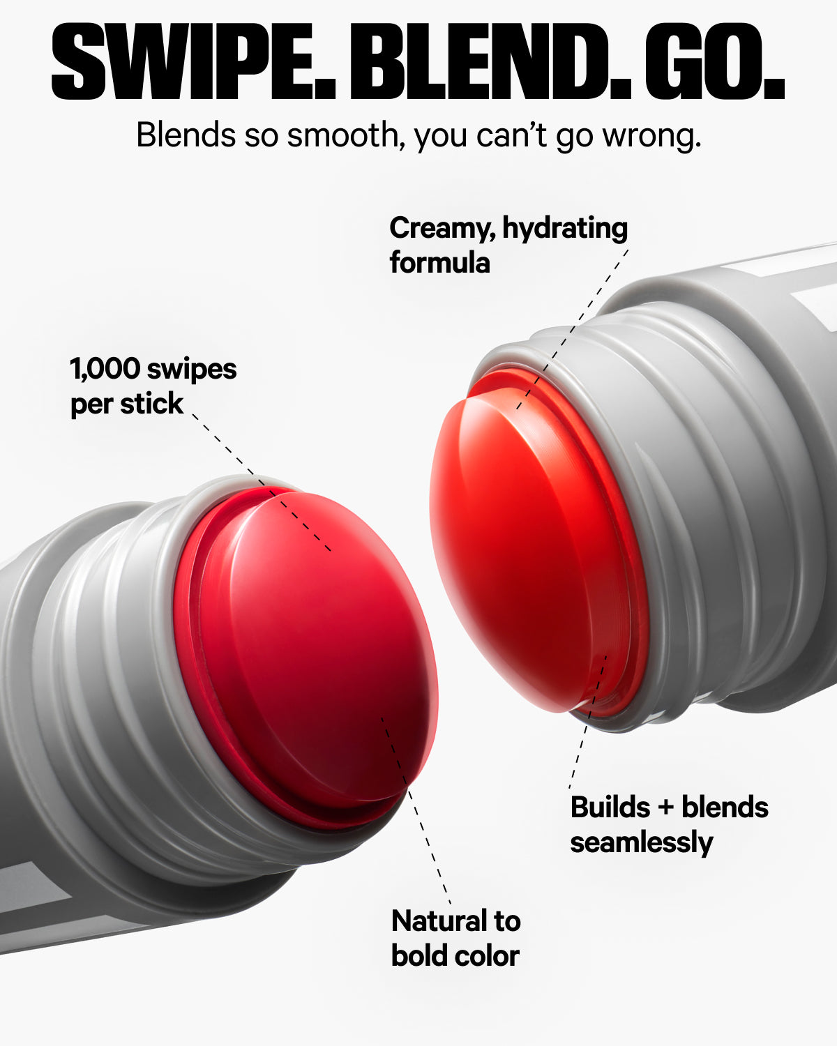 Natural Lip & Cheek Blush Stick - Long Lasting Cream Blush for a Flawless Glow | Perfect for Everyday Makeup & On-the-Go Touch Ups