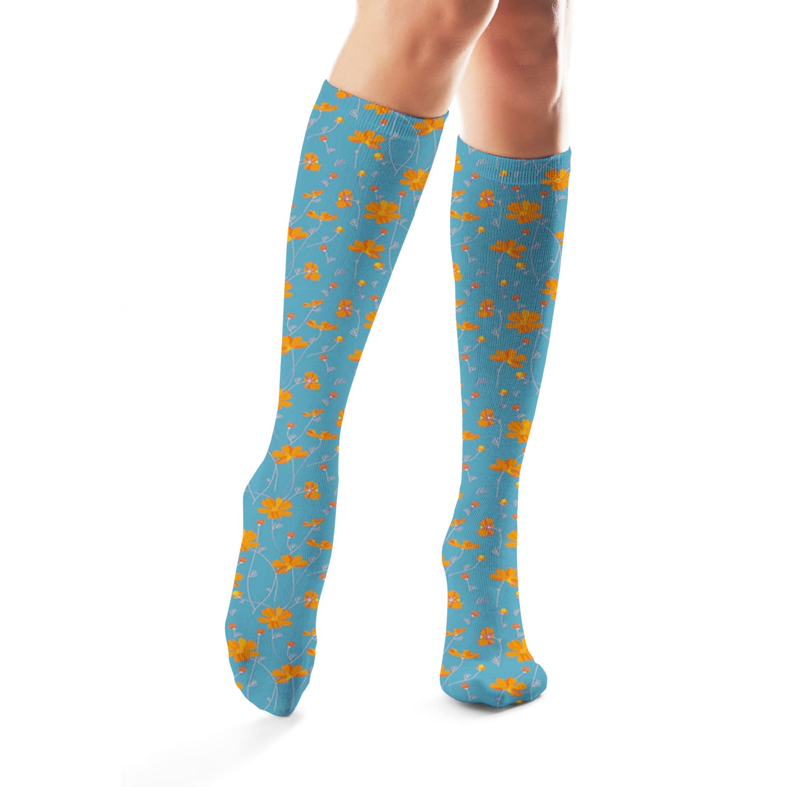 Women's & Men's Non-Slip Knee High Socks - Stretchable, Soft & Opaque with Adjustable Calf Fit | Perfect for Work, Sports & Winter Warmth