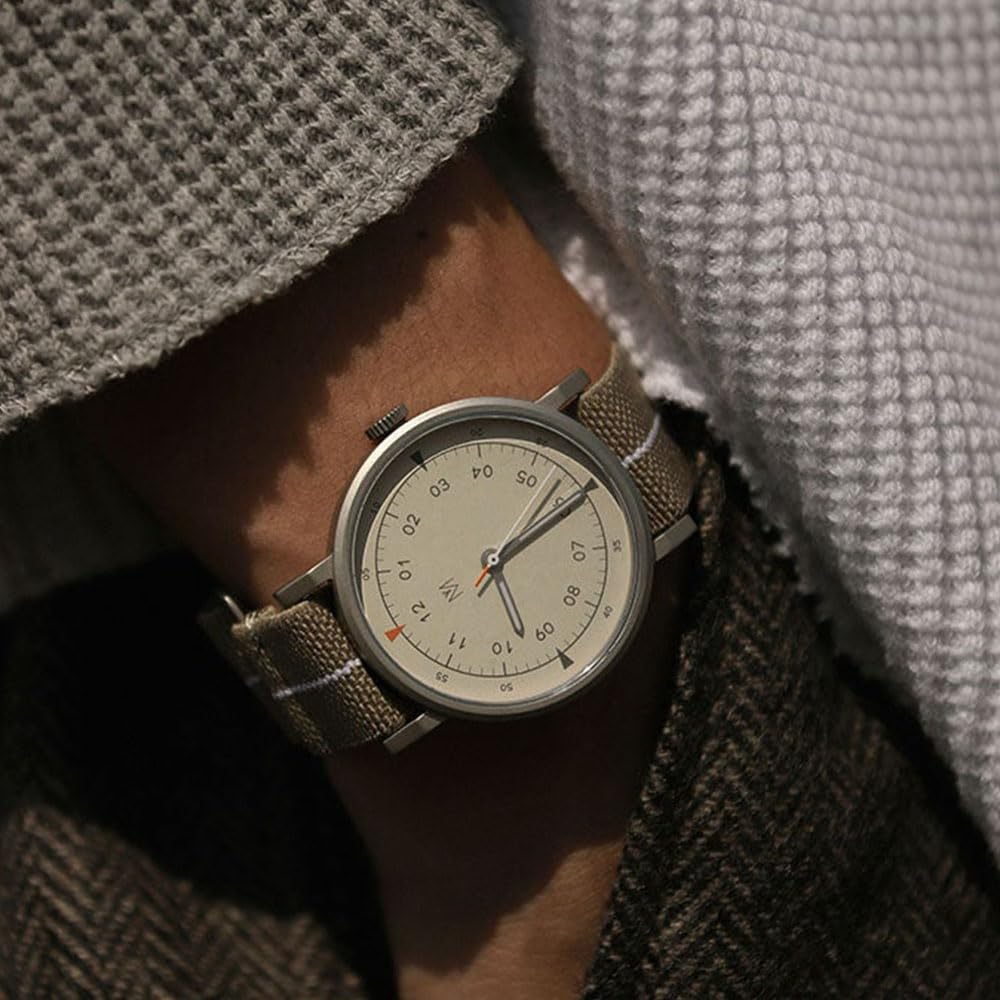 40mm Unisex Swiss Automatic Movement Watch with Parachute Strap & Sapphire Crystal - Waterproof Luxury Timepiece for Men & Women | Perfect for Outdoor Adventures, Business Meetings & Everyday Wear