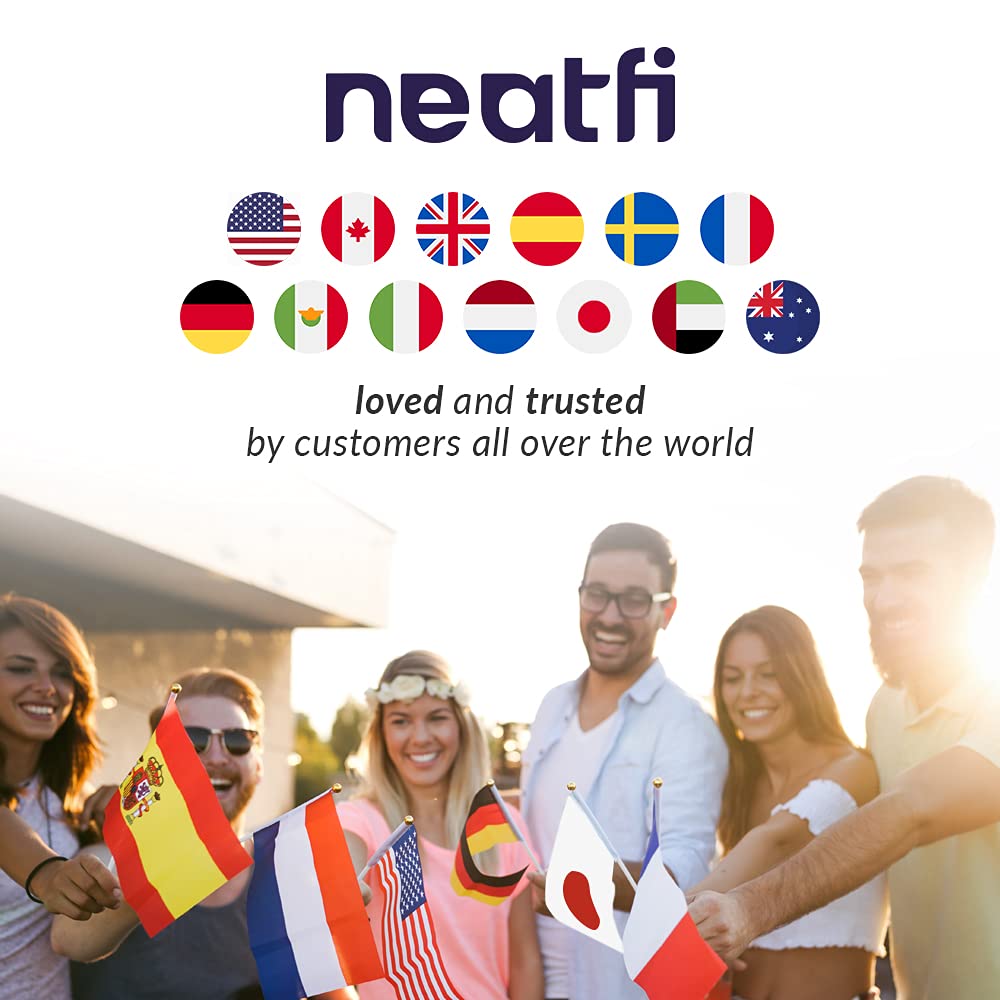 Neatfi (New Model) 1200 Lumens LED Magnifying Lamp with Clamp - 5 Inch Lens, Dimmable, 60 SMD LEDs, Adjustable Arm - 5 Diopter + 20 Diopter Bifocals - Perfect for Reading, Crafts, Jewelry Making & Detailed Work (White)