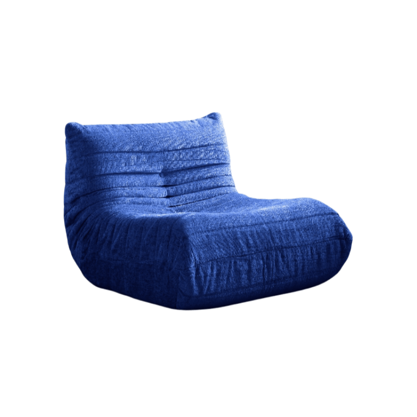 Comfortable Compressed Foam Floor Couch - Soft Chenille Togo Style Sofa for Living Room, Bedroom, Dorm or Lounge - Perfect for Relaxing, Reading and Entertaining Guests
